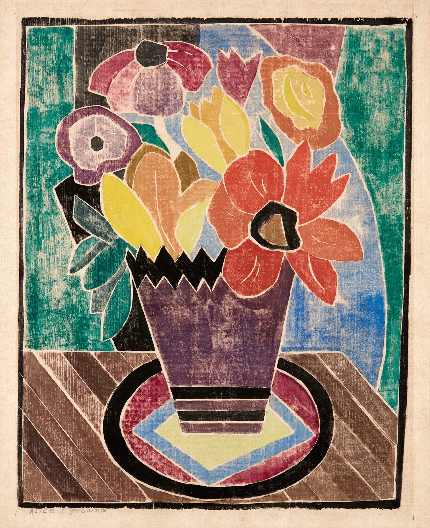 Alice C. Browne — [Bouquet of Flowers on a Table]