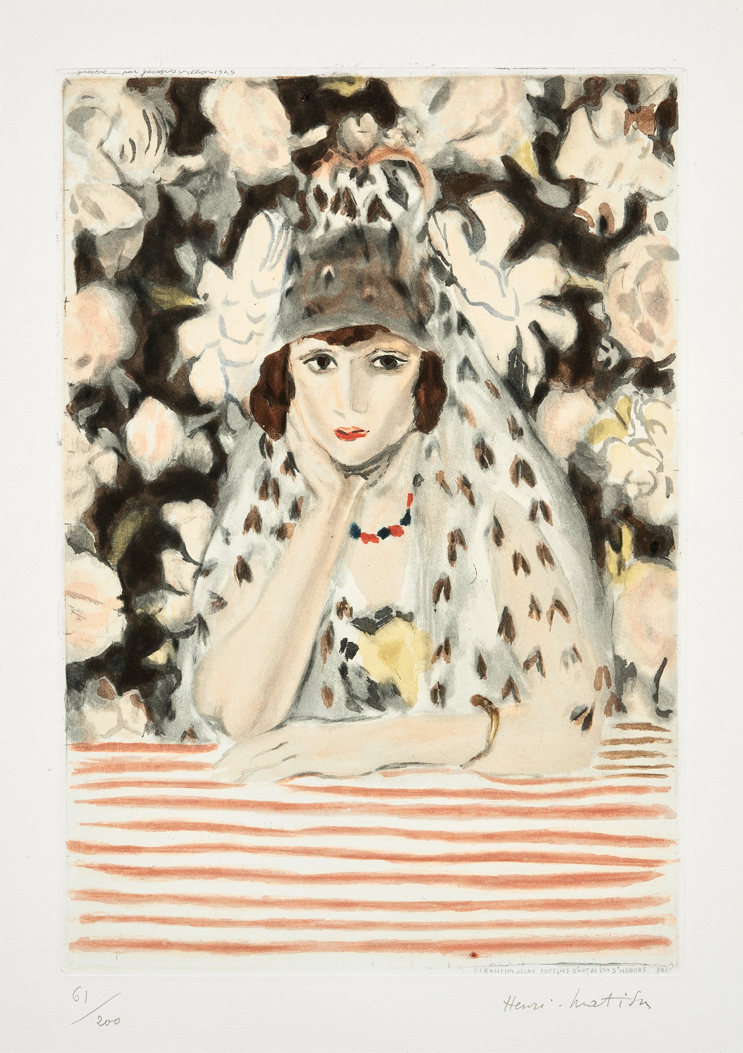 Henri Matisse — L’Espagnole à la mantille (The Spanish Woman with Mantilla) (D. II p. 354, G. & P. E645)