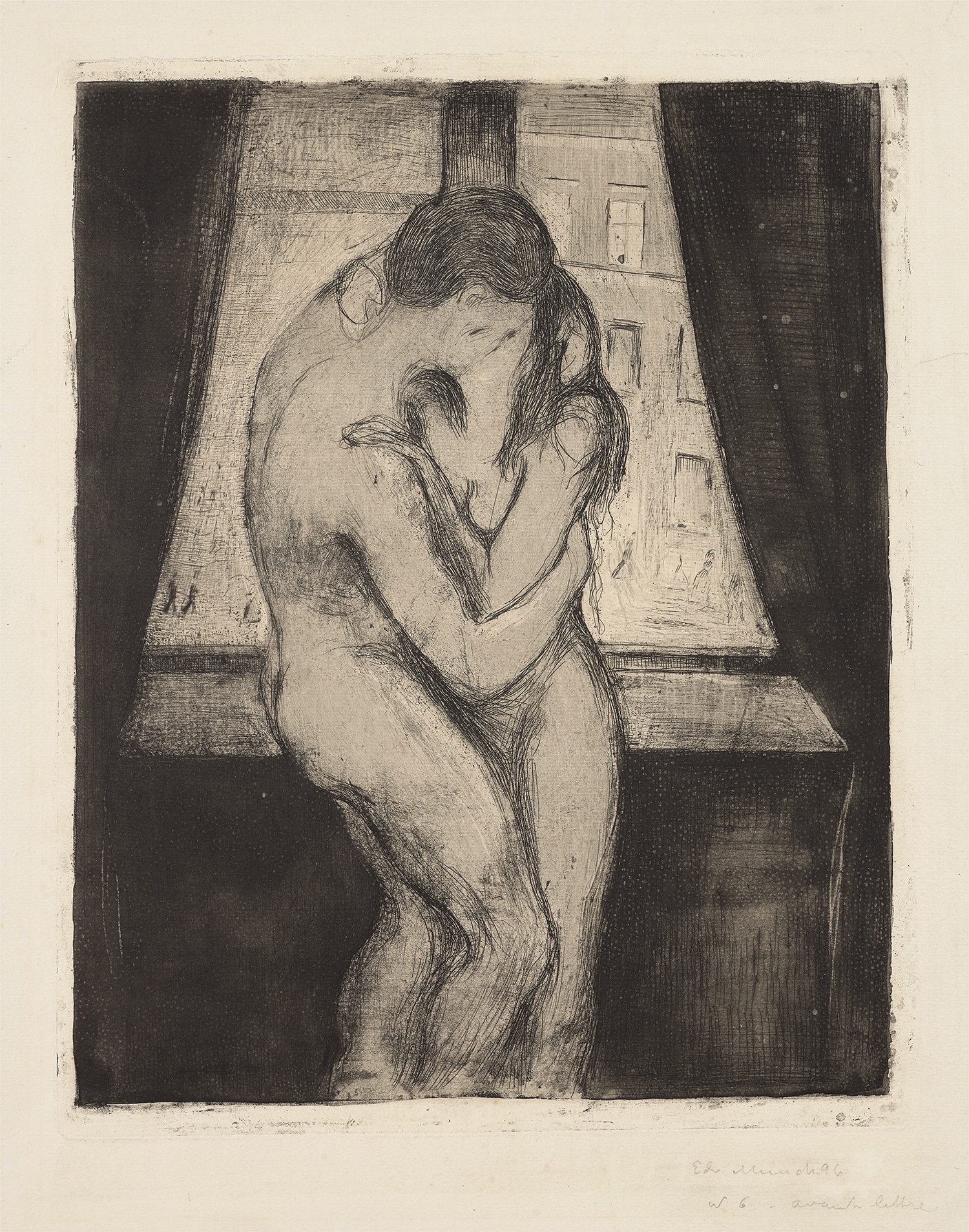 Edvard Munch — Der Kuss, Kyss (The Kiss) (W. 23, Sch. 22)