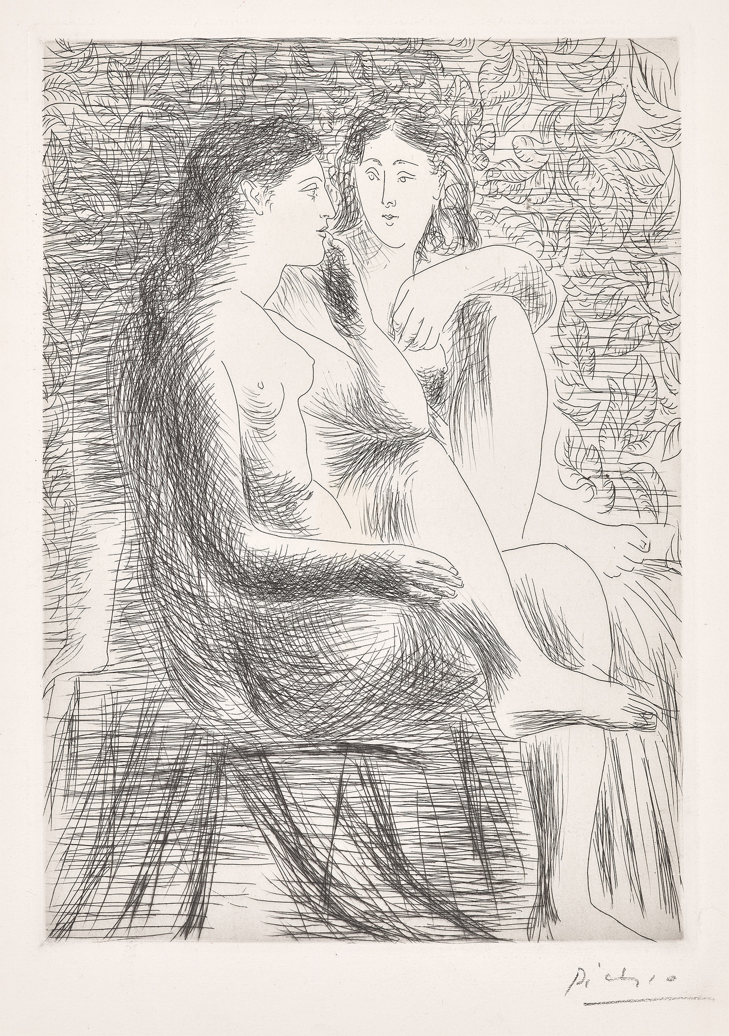 Pablo Picasso — Deux nus assis (Two Seated Nudes) (Bl. 133, Ba. 200)