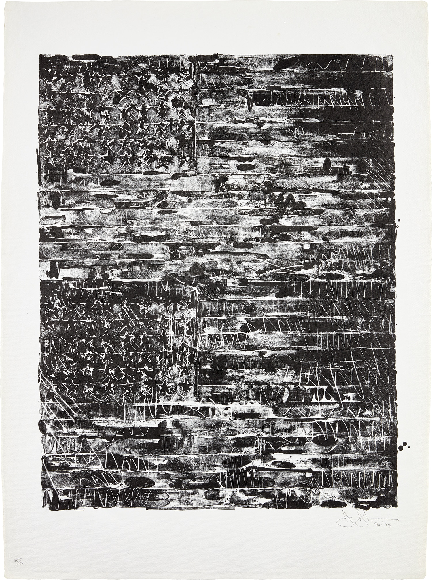 Jasper Johns — Two Flags (U.L.A.E. 121)