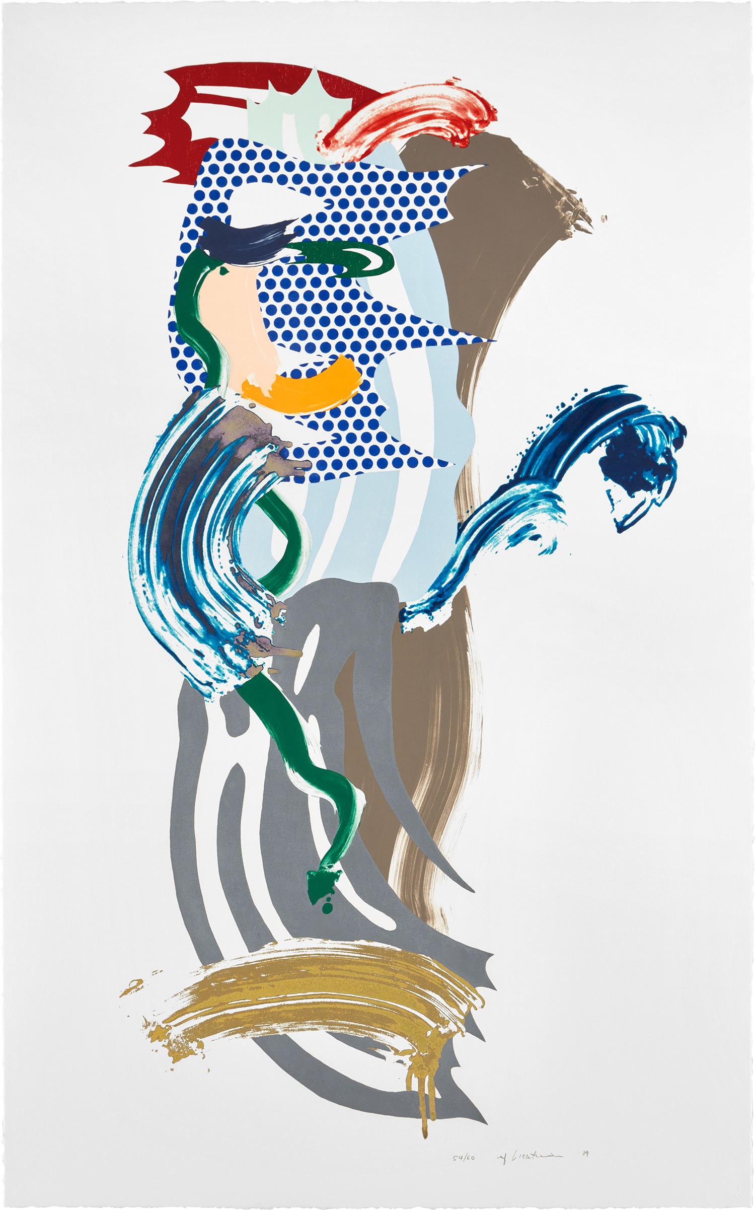 Roy Lichtenstein — Blue Face, from Brushstroke Figures Series (C. 226)