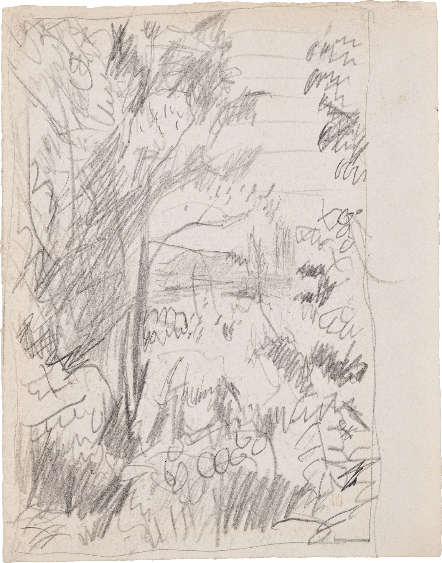 Pierre Bonnard — Graphite drawing, on wove paper.