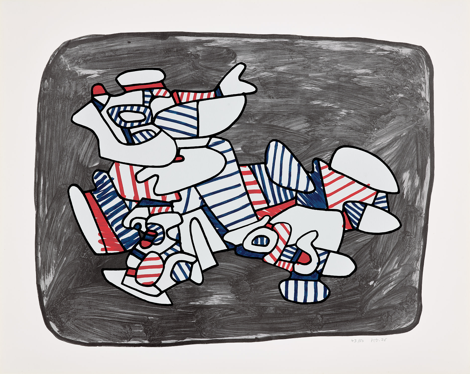 Jean Dubuffet — Lion héraldique (Lion Heraldry), from Fables (W. 1179)