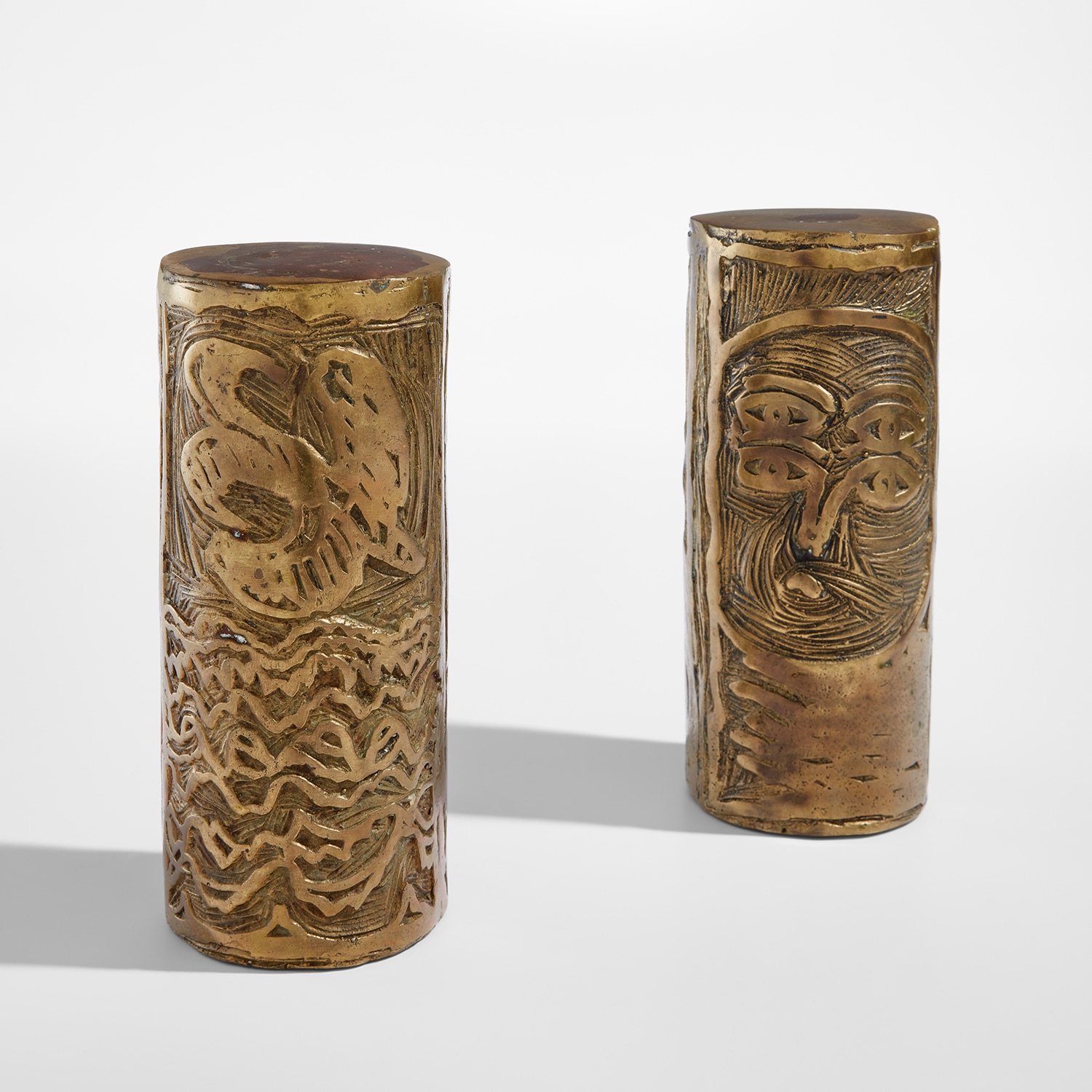 Rouleaux d'écriture (Oiseau de mer; and Visage et serpent) Writing Rolls (Seabird; and Face and Snake)