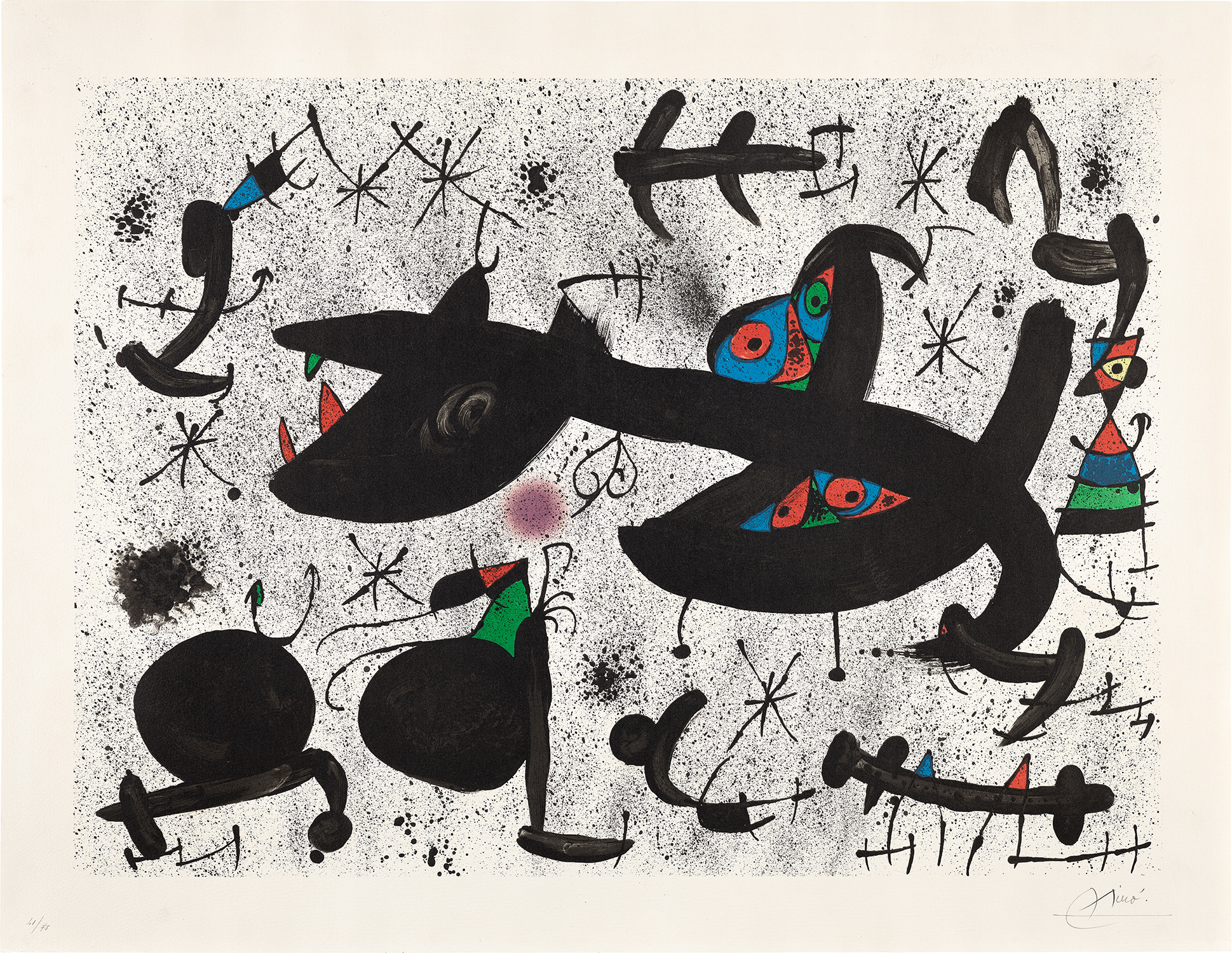 Joan Miró — Homentage à Joan Prats (Tribute to Joan Prats): plate 10 (M. 723, see C. bks 153)
