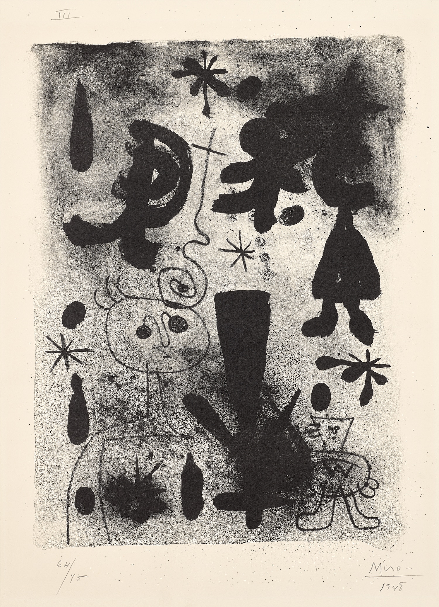 Joan Miró — Album 13: plate III (M. 74)