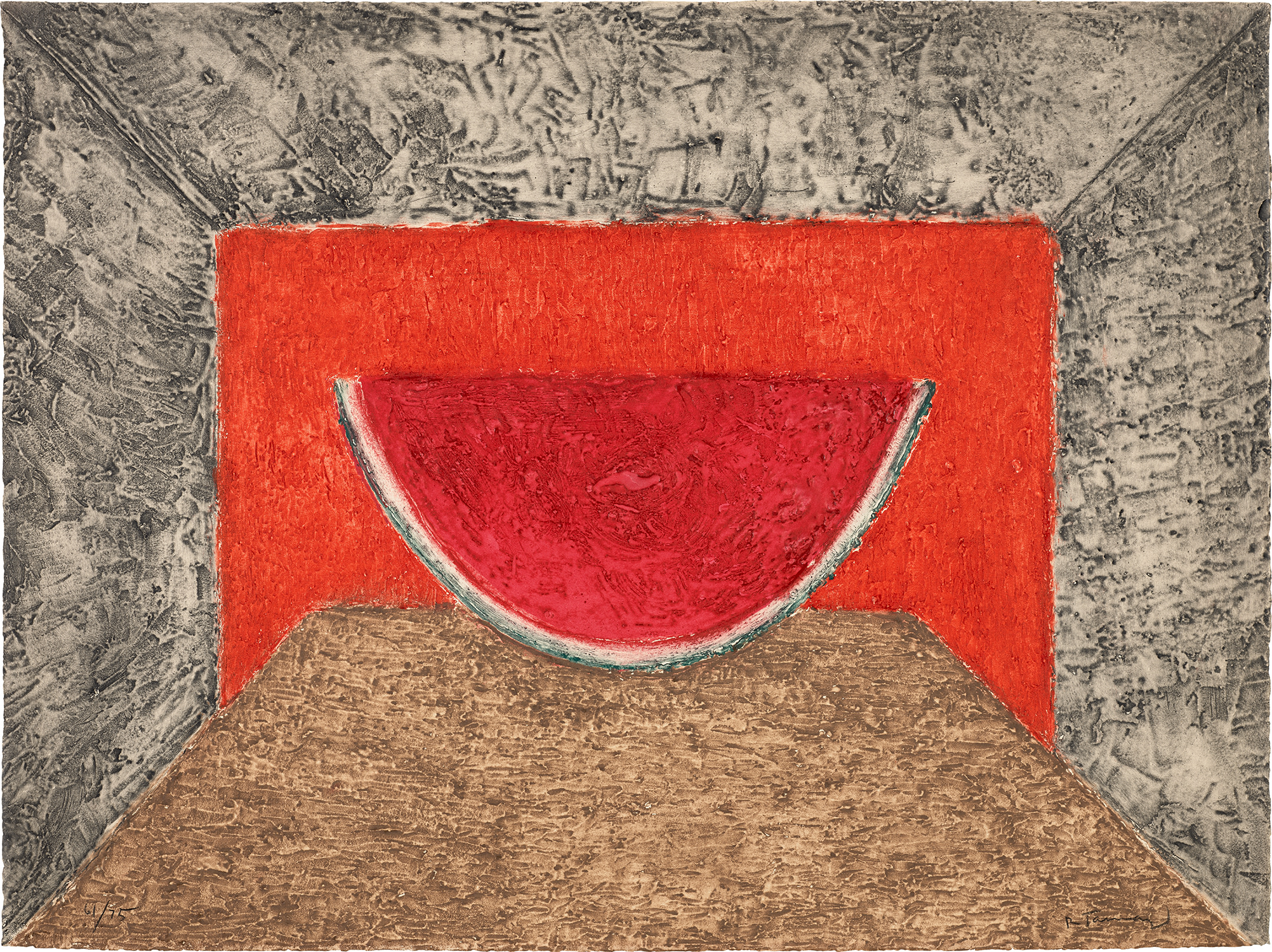Rufino Tamayo — Interior con Sandía, from 15 Aguafuertes (Interior with Watermelon, from 15 Etchings) (P. 180)
