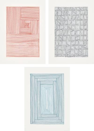 Constant Window; Proton Saga; and 56787654, from Nine Prints