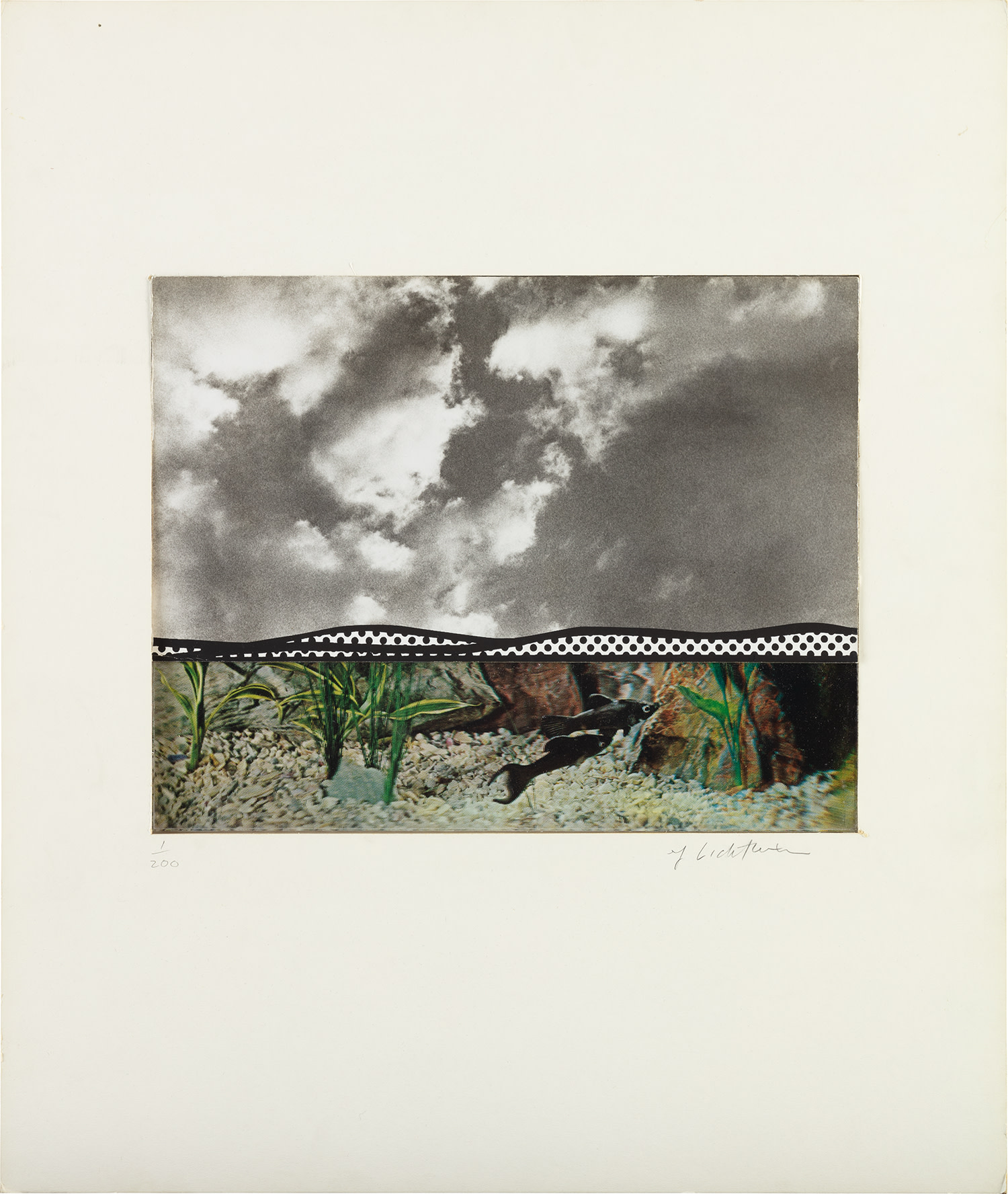 Roy Lichtenstein — Fish and Sky, from Ten from Leo Castelli (C. 50)