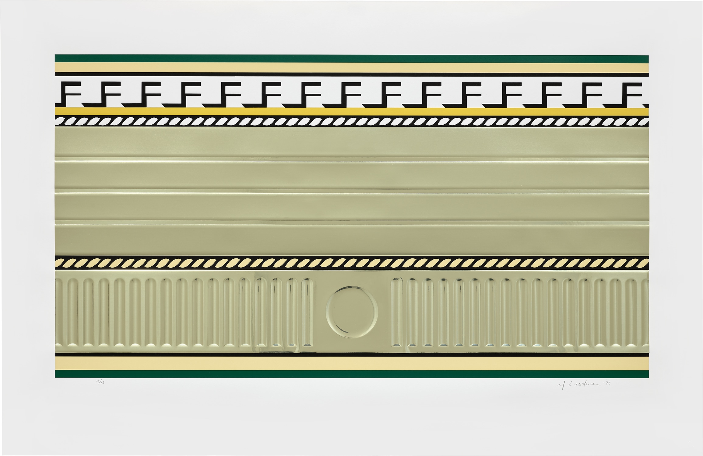 Roy Lichtenstein — Entablature III, from Entablature series (T. 336, C. 140)