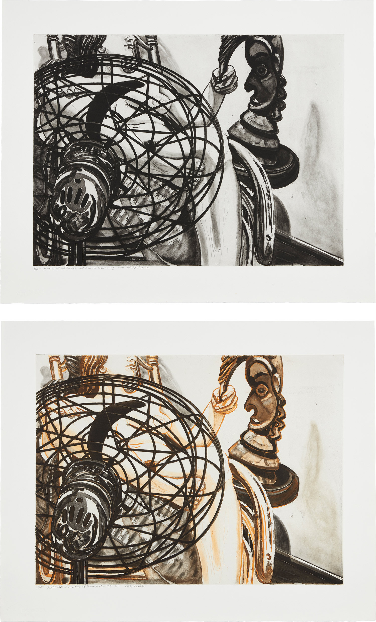 Model with Electric Fan and Oceanic Head Carving (2 states)