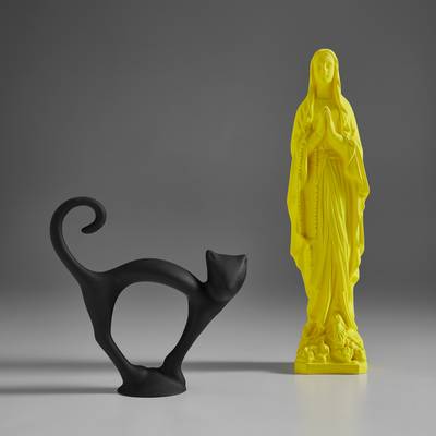 Katze (Cat); and Madonnenfigur (Madonna)