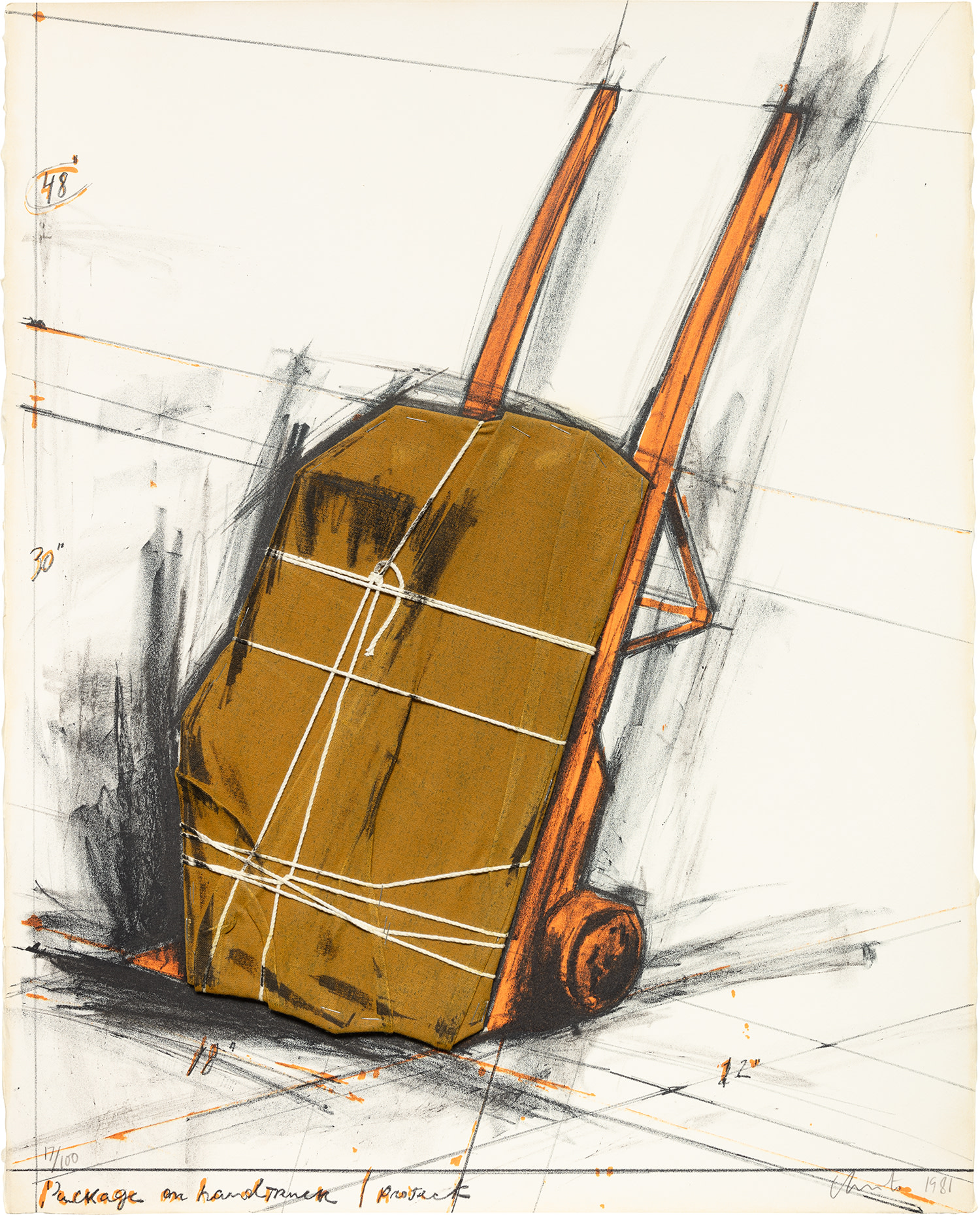Christo and Jeanne-Claude — Package on Handtruck, Project (S. 108)