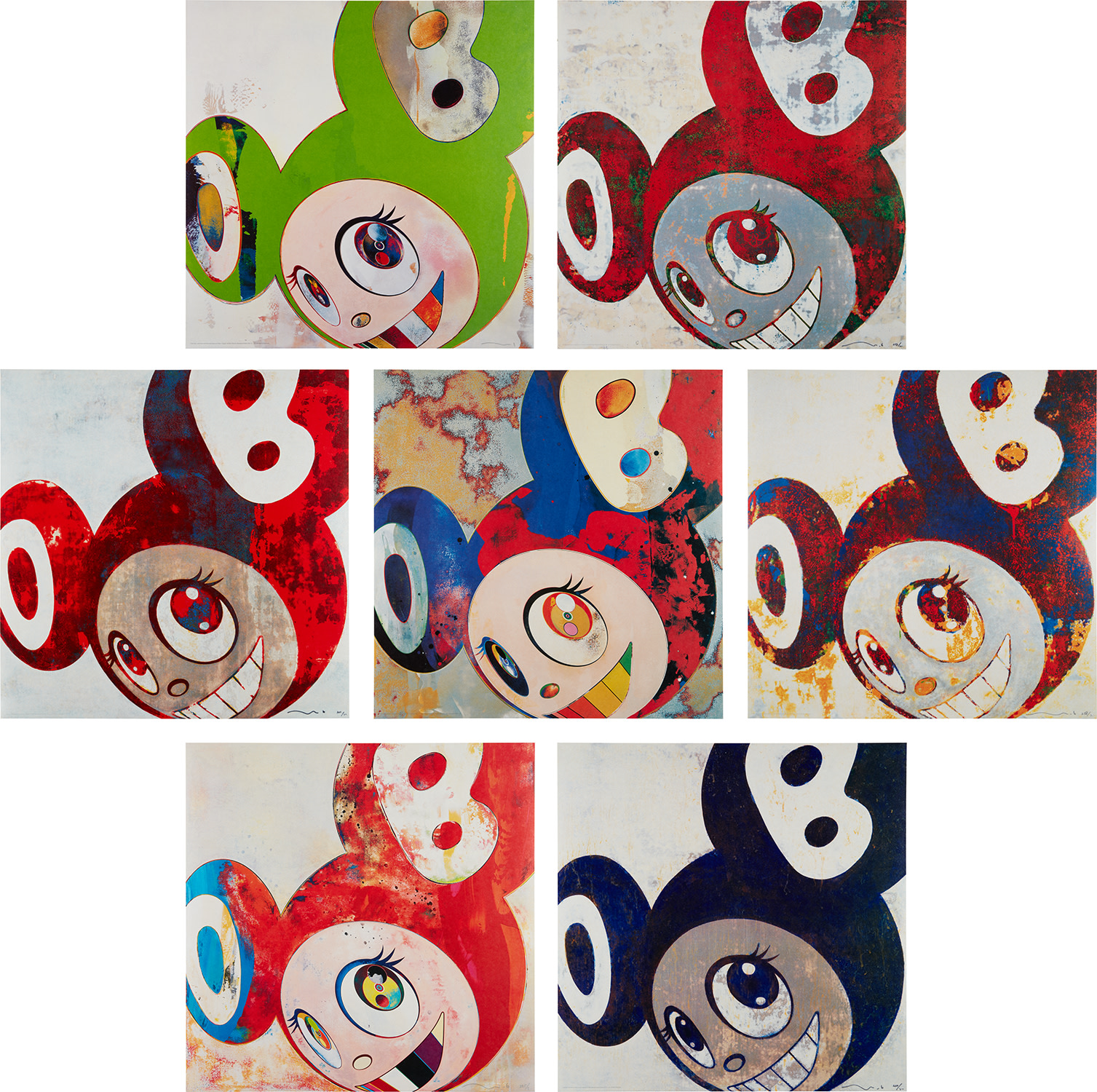 Takashi Murakami — And then and then and then and then and then: seven plates