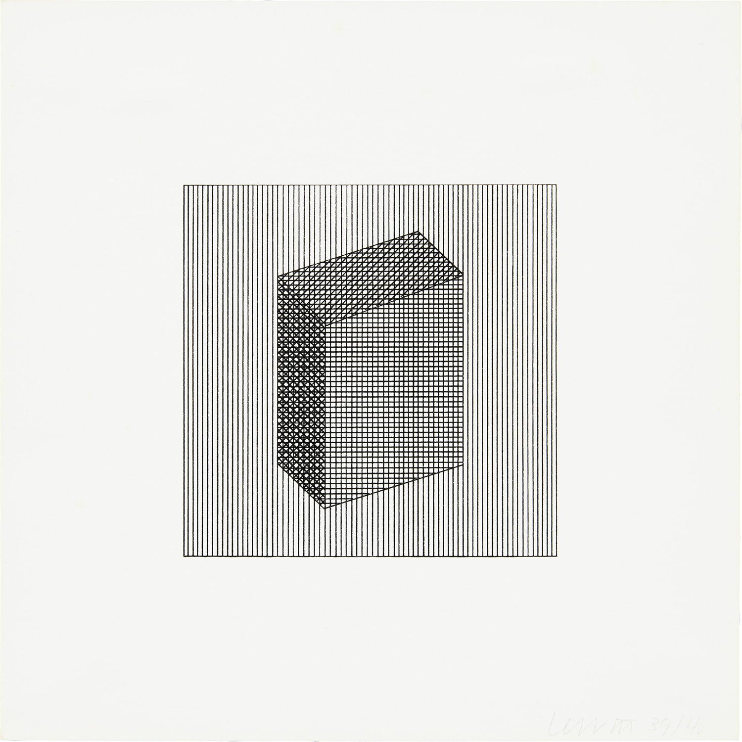 Sol LeWitt — Twelve Forms Derived From a Cube: plate #18 (see S. 1984.02, K. 1984.05)