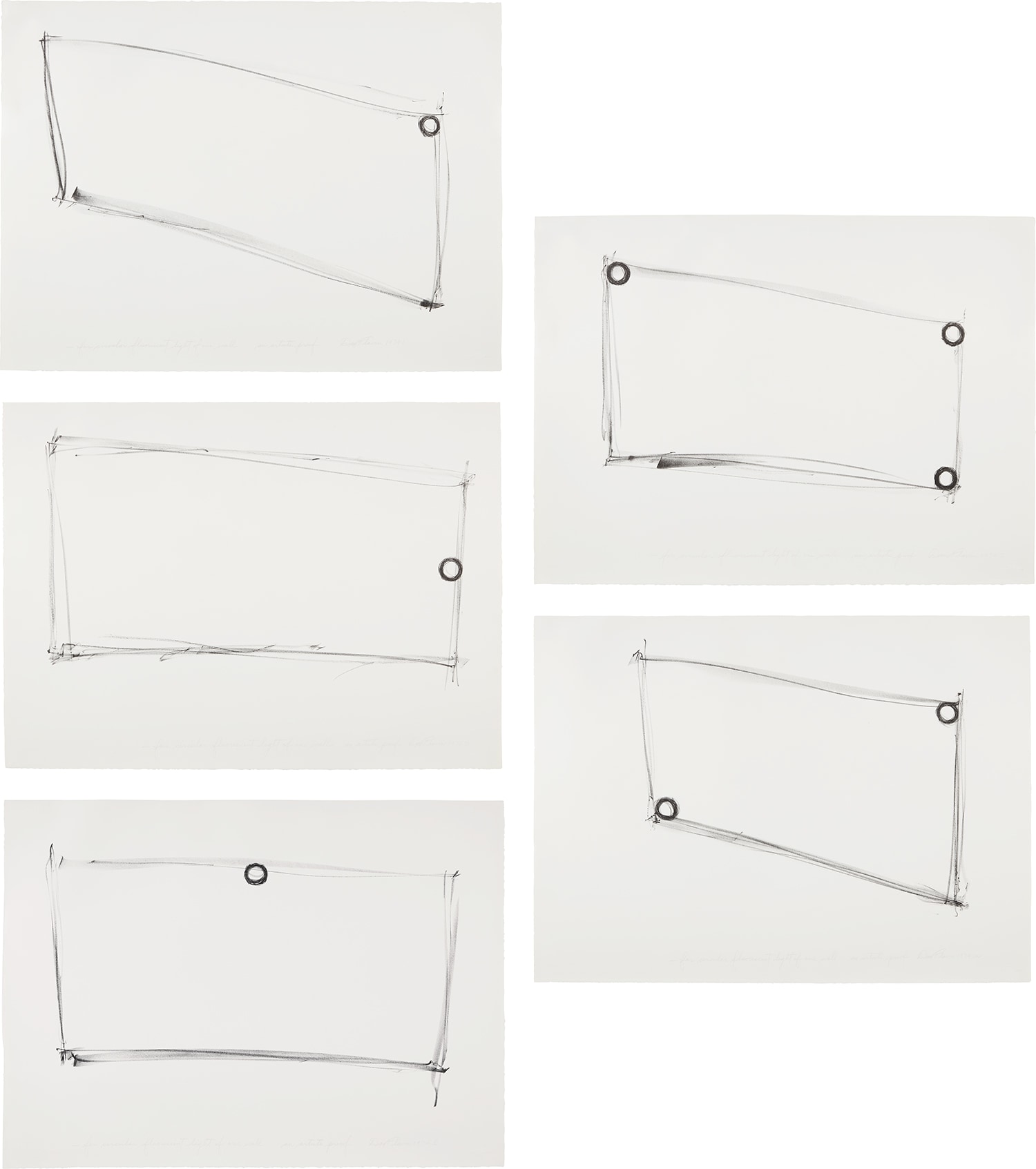 for one walled circular fluorescent light (to Heiner Friedrich) (S. 1974.06)