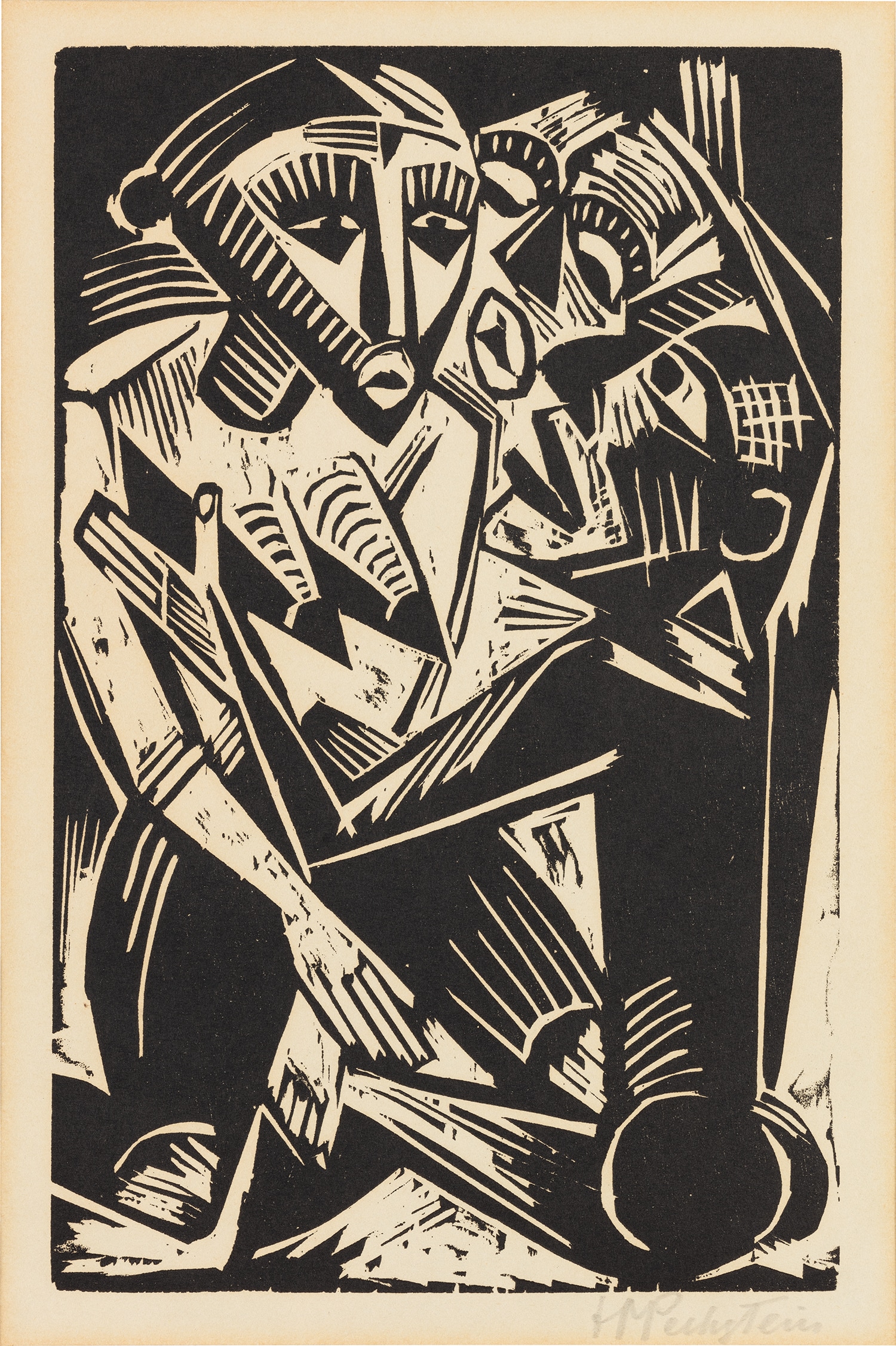 Max Pechstein — Weib vom Manne begehrt, from Deutsche Graphiker der Gegenwart (Woman Desired by Man, from German Printmakers of Our Time) (K. 224)