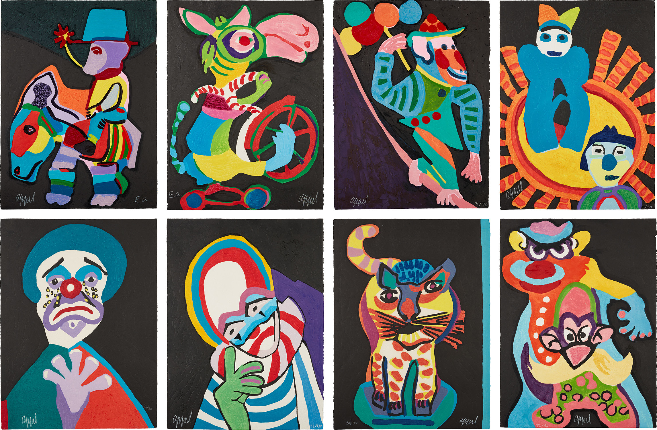 Circus II series: 8 plates