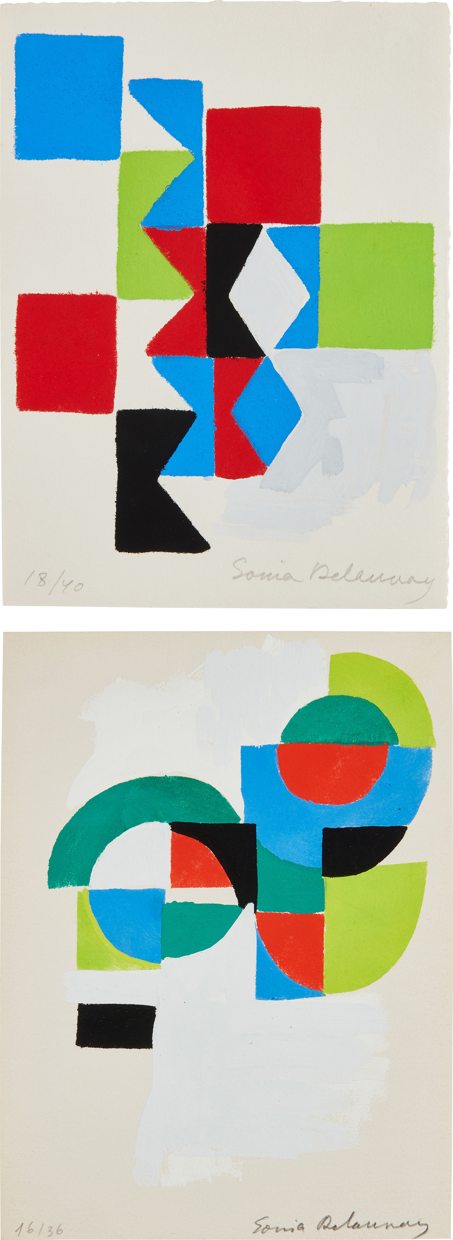 Sonia Delaunay — Les Hors-Textes de Morphèmes, numéro du cahier 3 and 7 (The Outlines of Morphemes, notebooks 3 and 7)