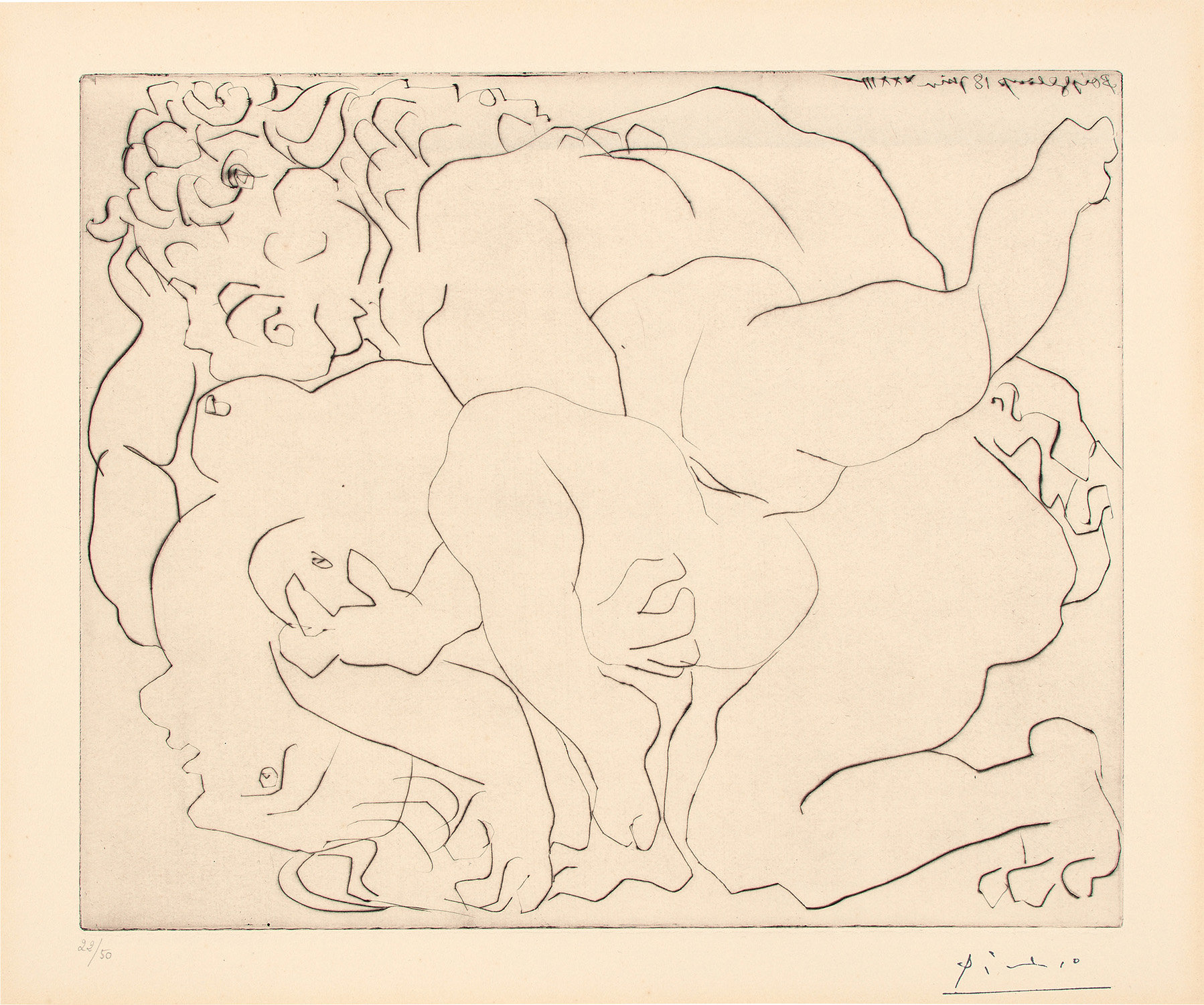 Pablo Picasso — Minotaure violant une femme (Minotaur Raping a Woman)