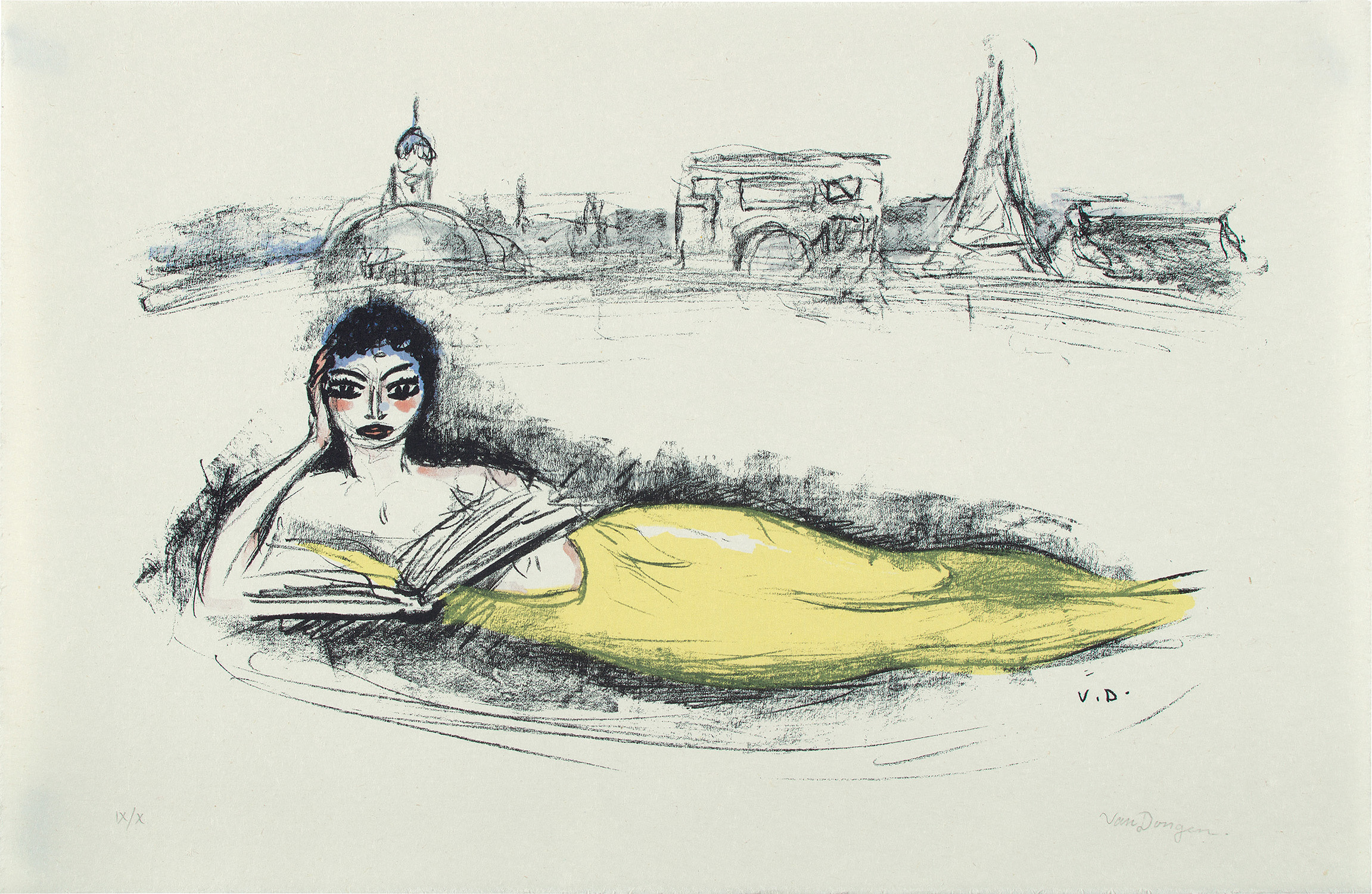 Kees van Dongen — De Seine, from Regards sur Paris (The Seine, from views on Paris)