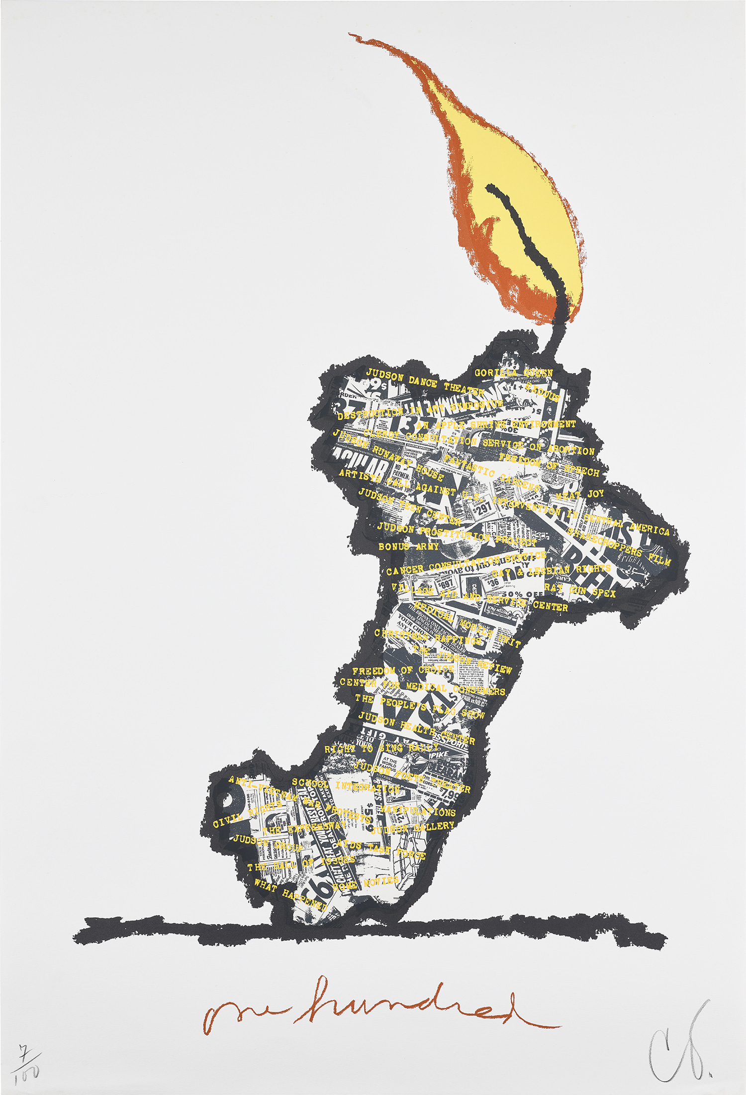 Claes Oldenburg — Centennial Print, Judson Memorial Church (A. & P. 218.1)