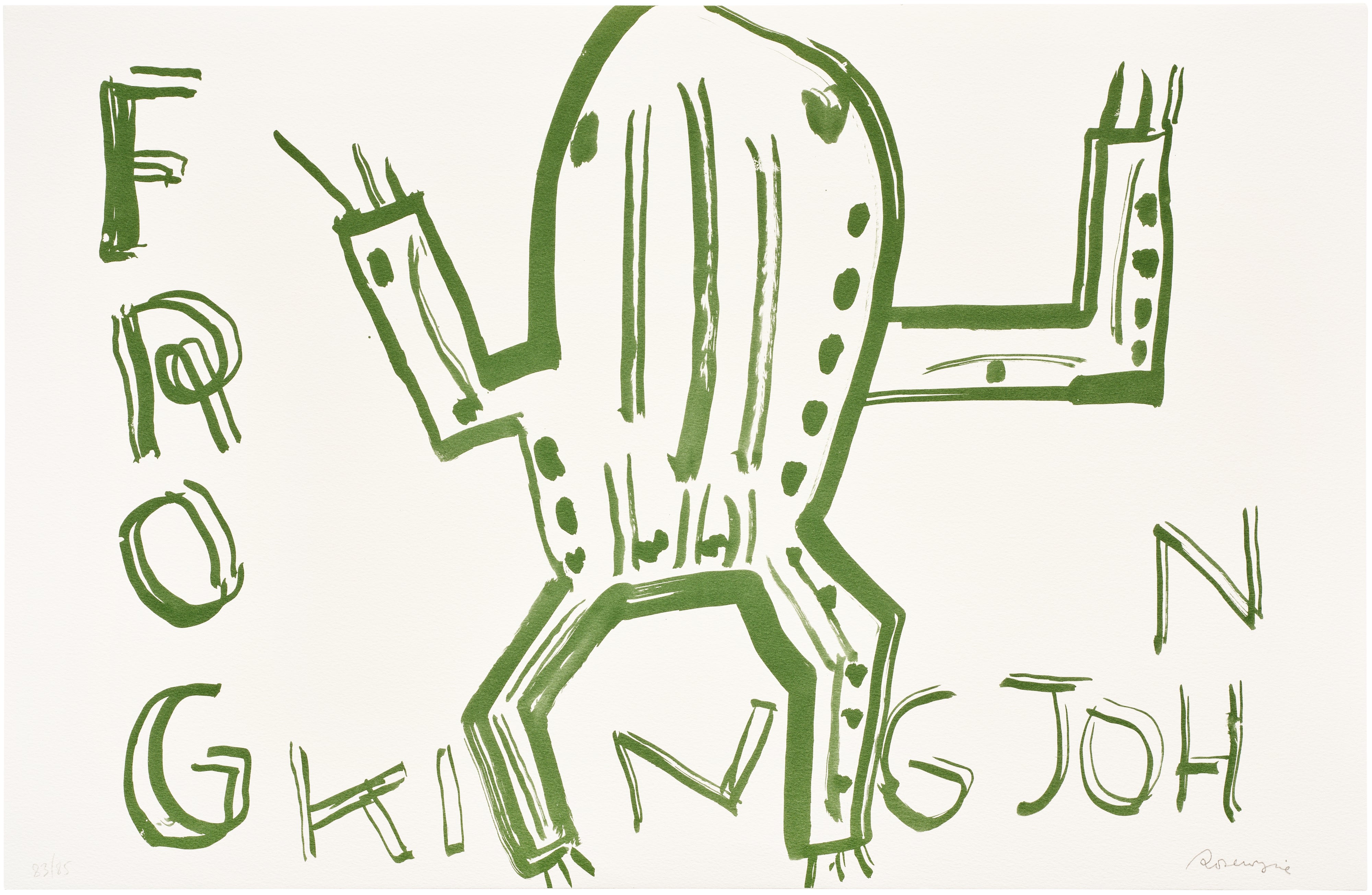 Rose Wylie — King John, Frog