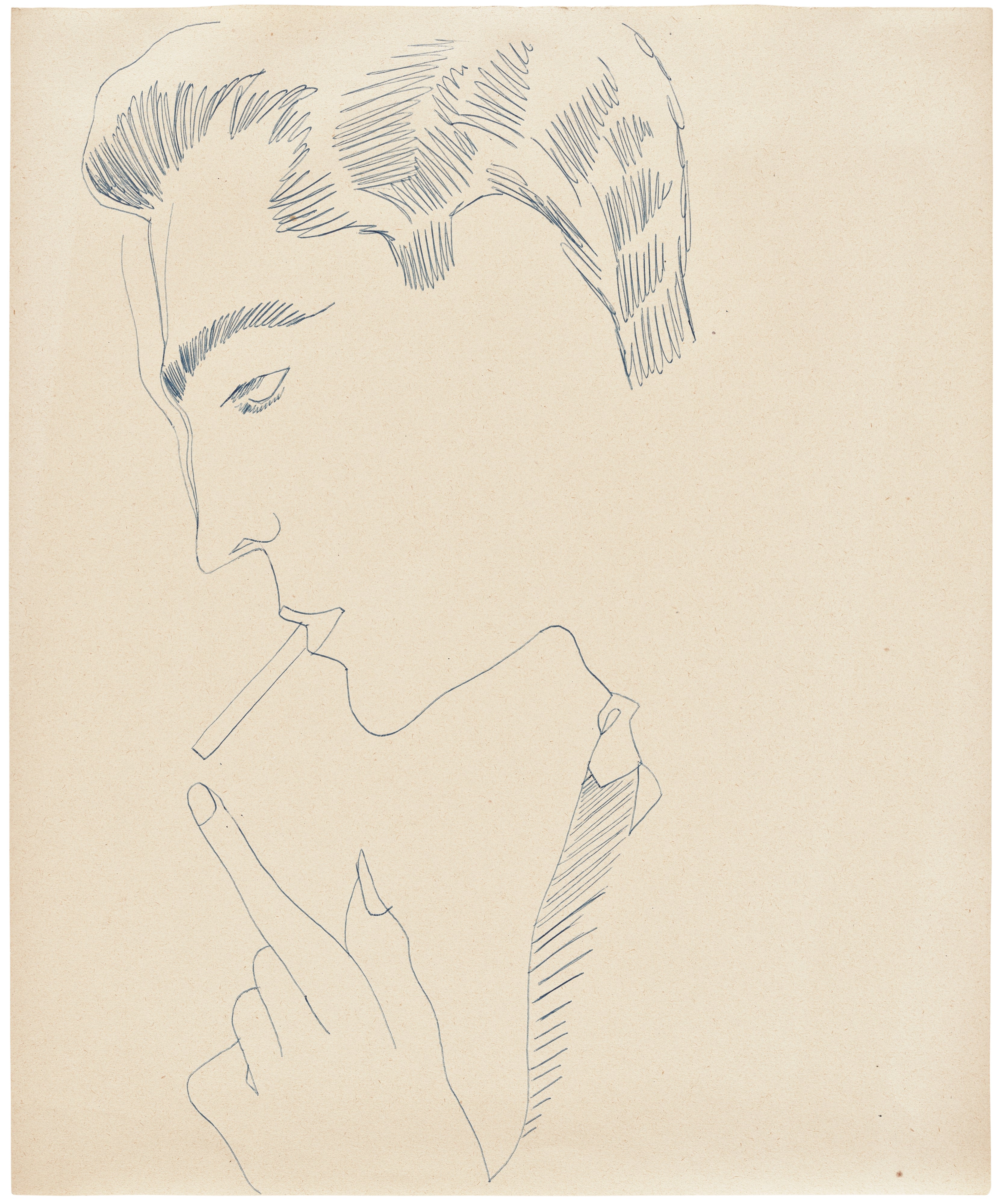 Andy Warhol — Man Smoking a Cigarette