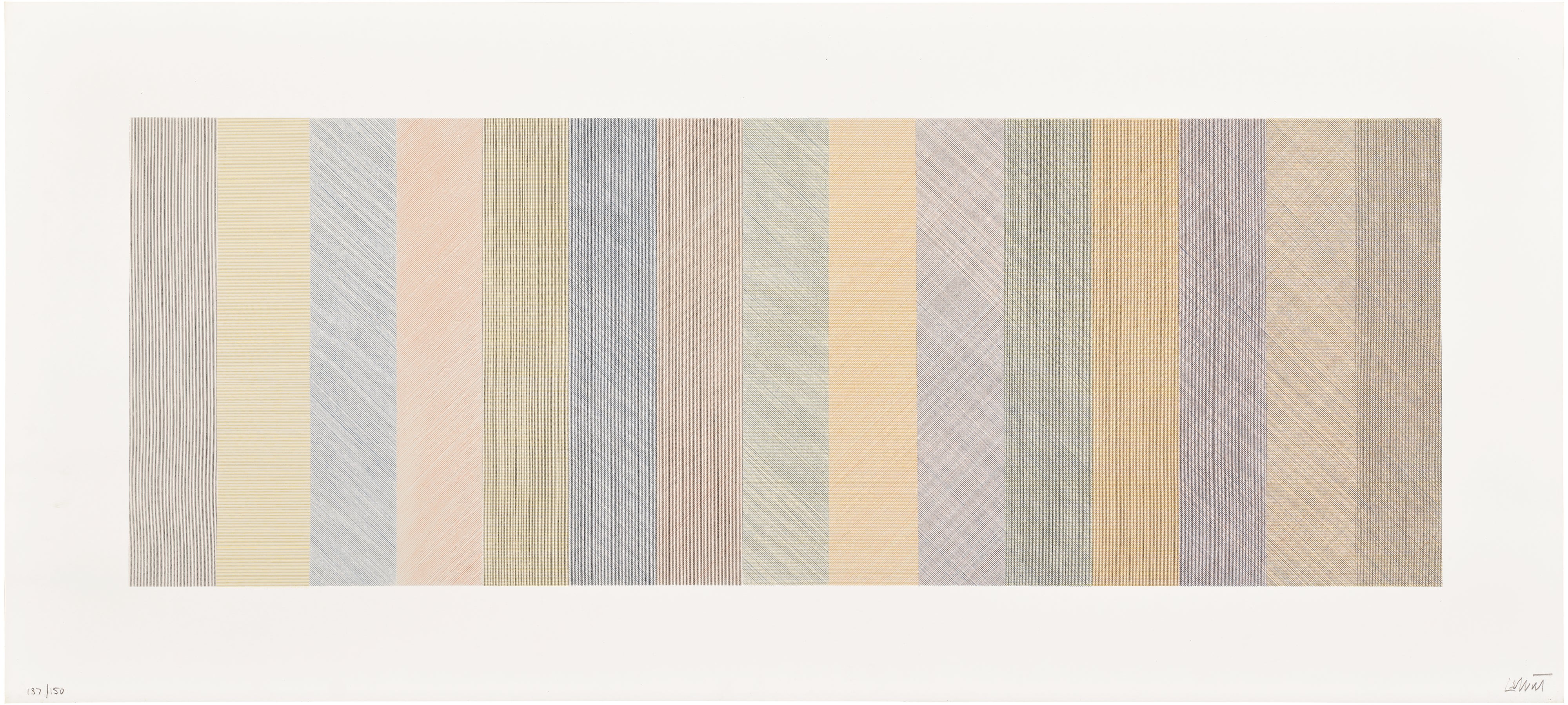 Sol LeWitt — Horizontal Composite (Color) (K. 1970.02)