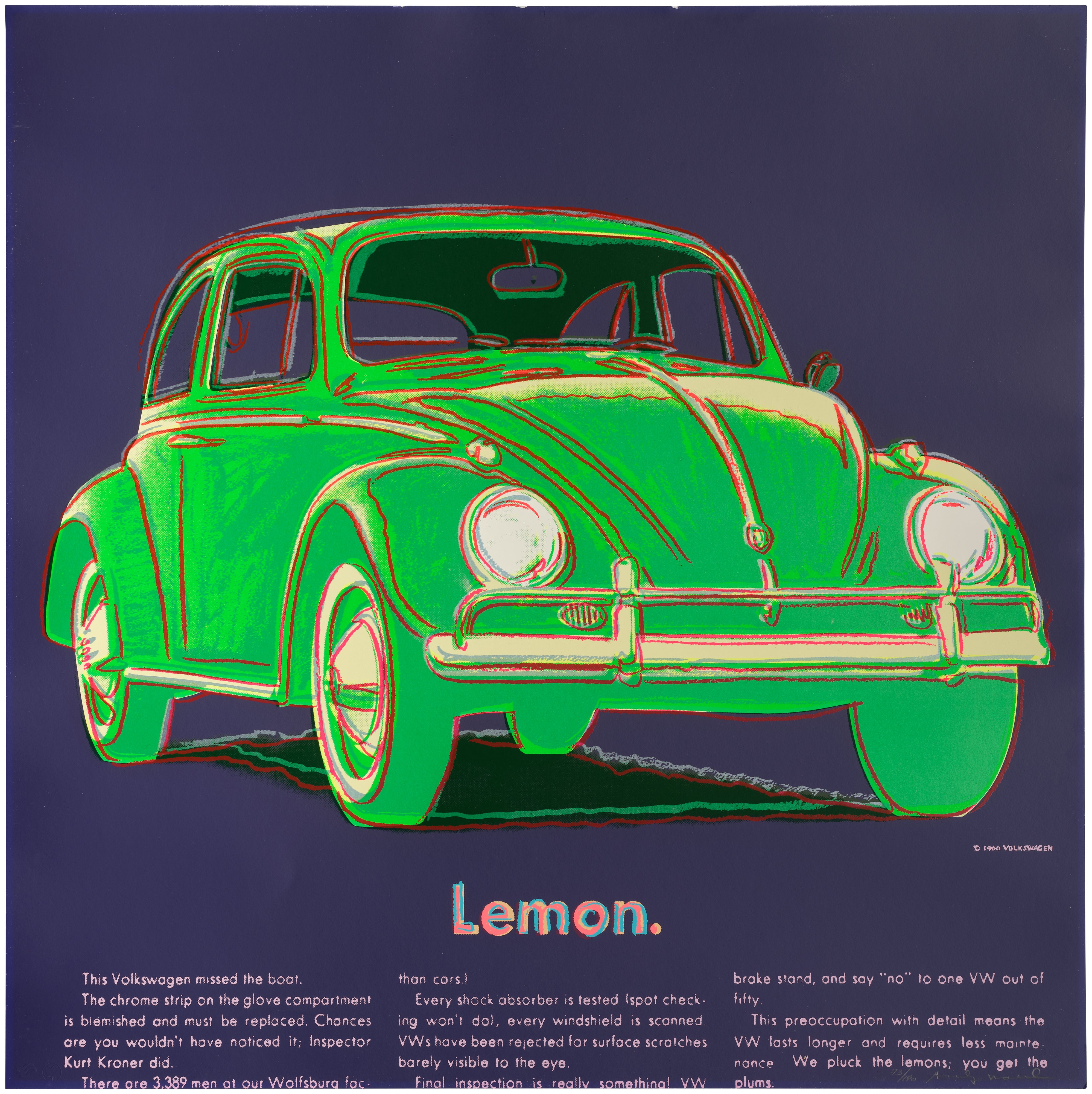 Andy Warhol — Volkswagen, from Ads (F. & S. 358)