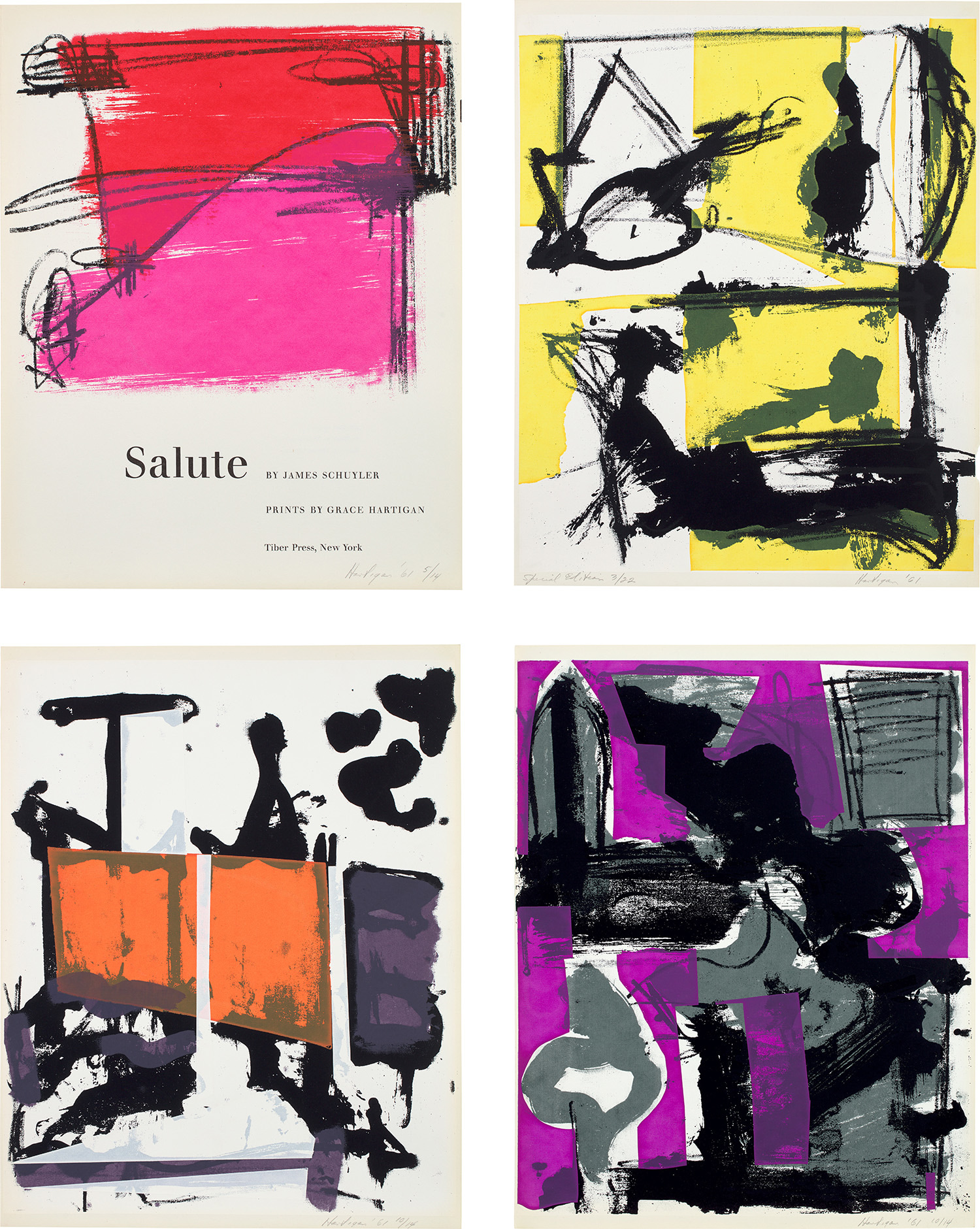 Grace Hartigan — Salute: 4 plates