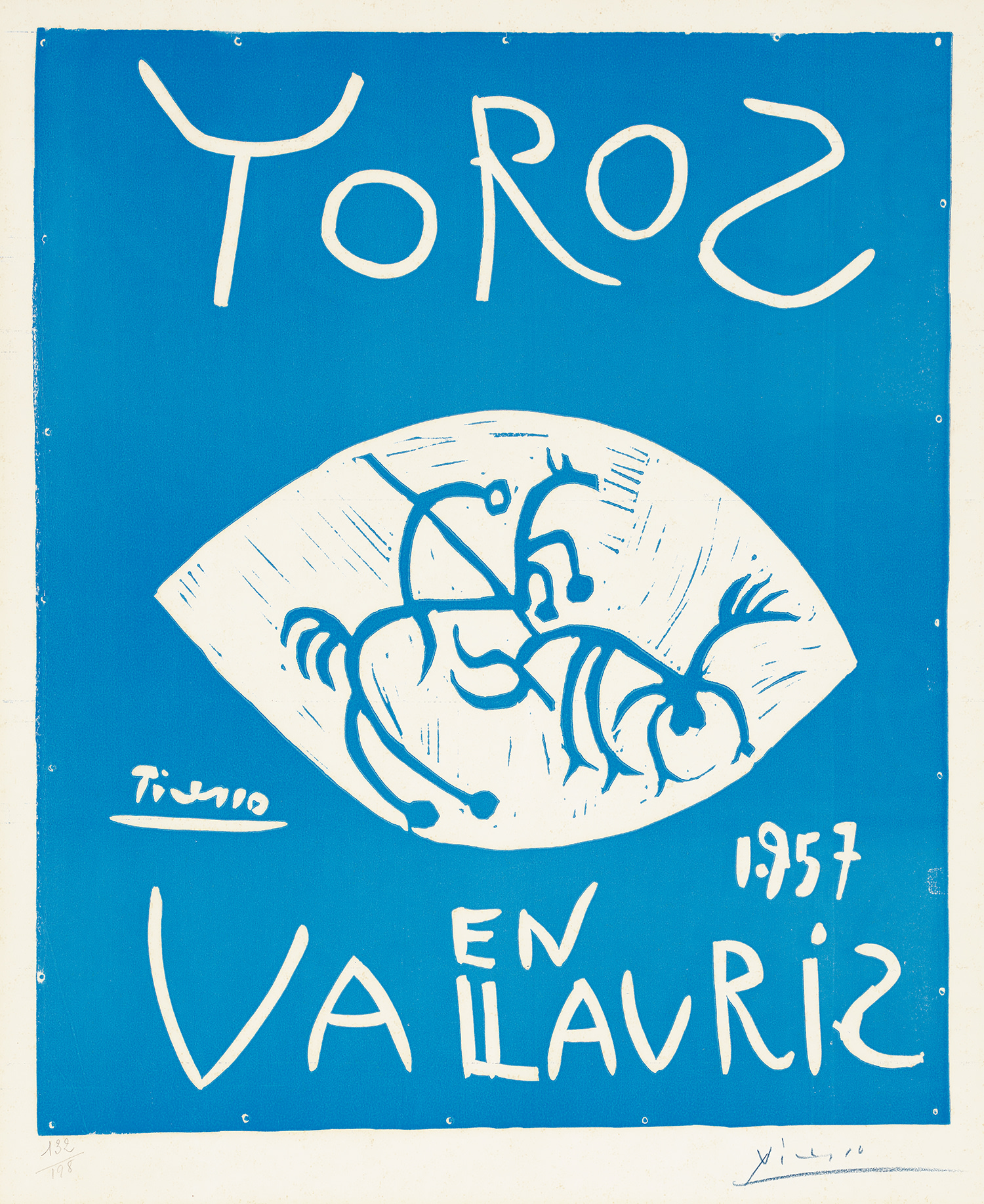 Pablo Picasso — Toros en Vallauris (Bulls in Vallauris) (Bl. 1276, Ba. 1045)