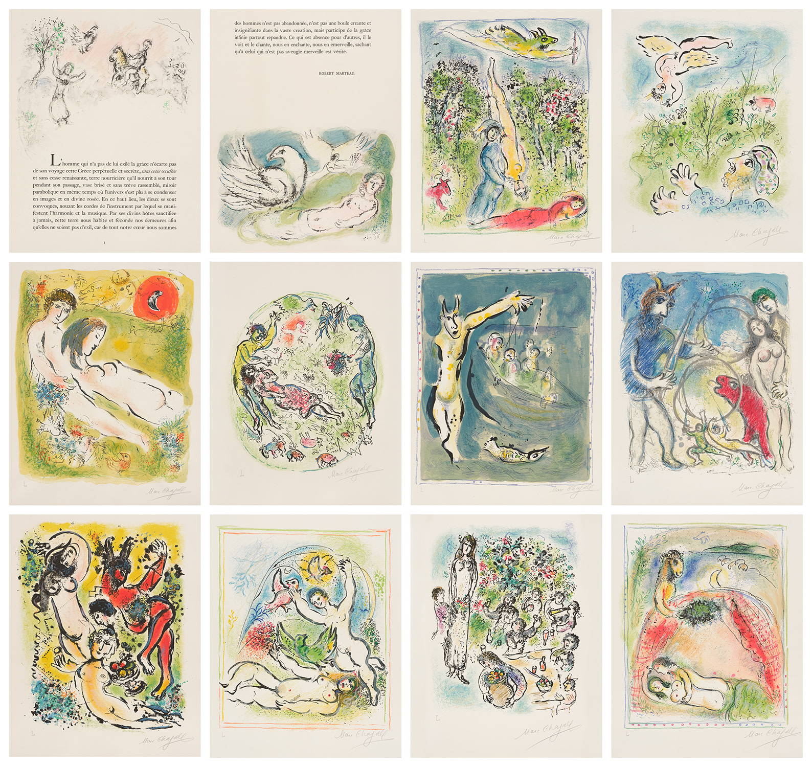 Marc Chagall — Sur la terre des Dieux (In the Land of the Gods) (M. 529-540, C. bks 72)