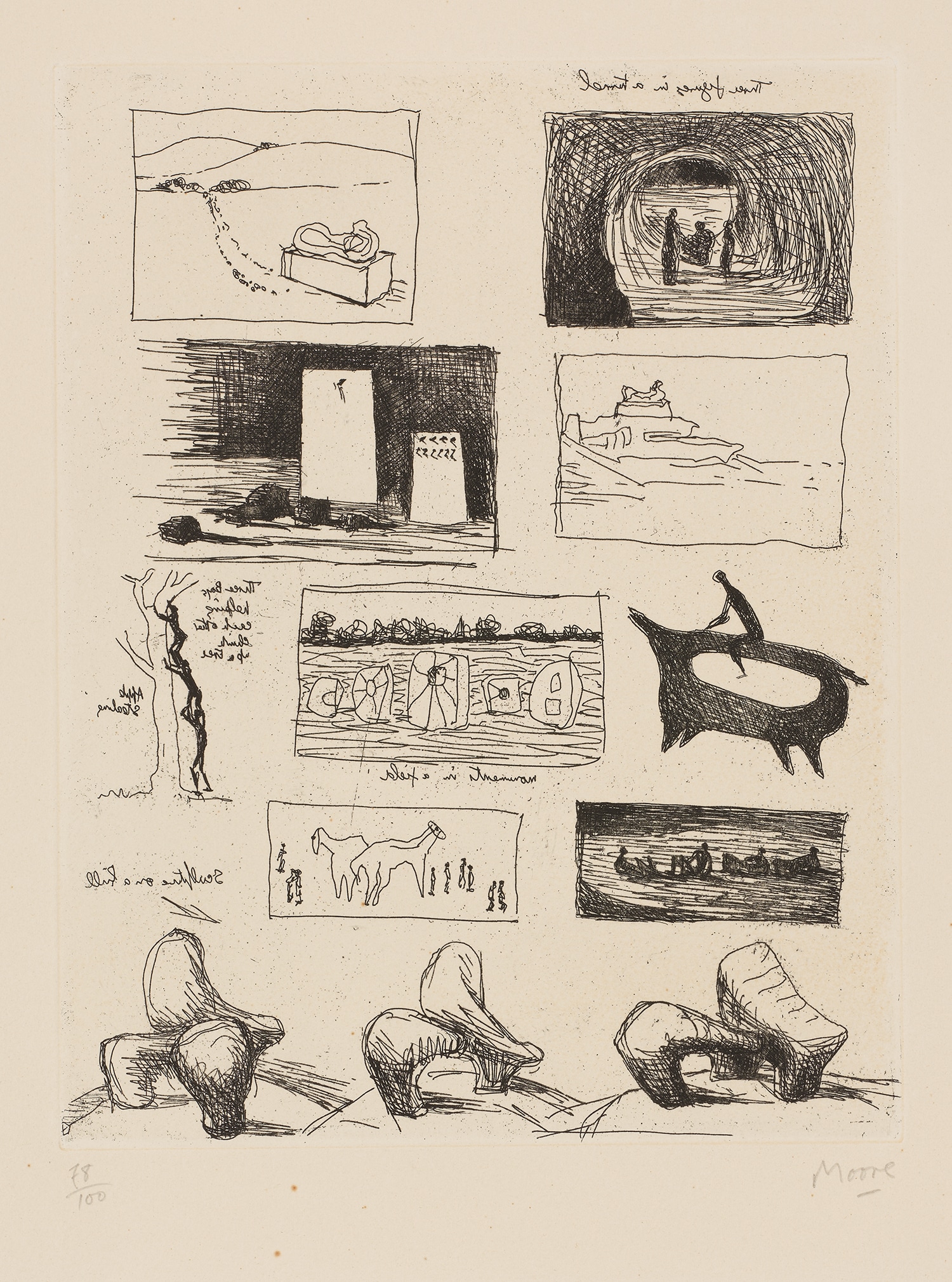 Henry Moore — Ideas for Sculpture in Landscape (C. 104)