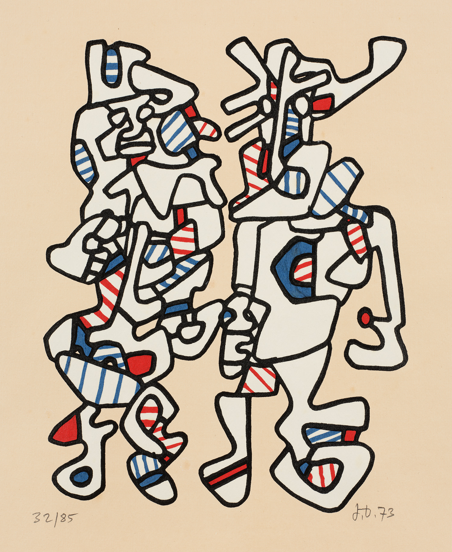Jean Dubuffet — Parade nuptiale, from Cahier de l'Herne (Courtship, from Herne Notebook) (W. 1099)