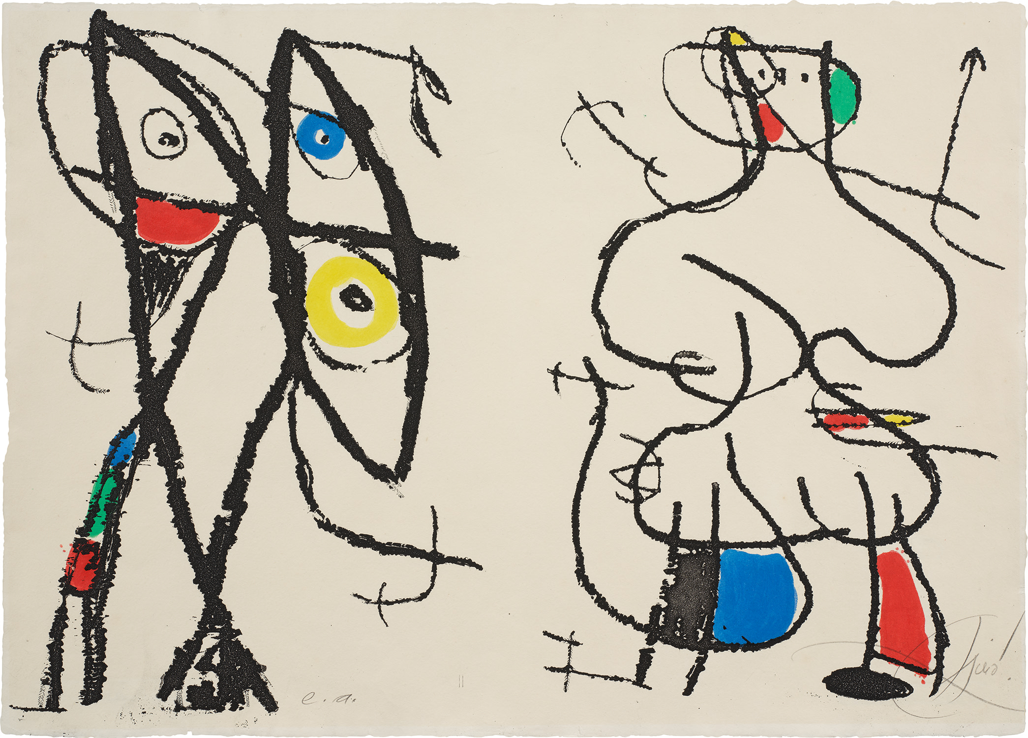 Joan Miró — Le Courtisan grotesque (The Grotesque Courtier): one plate (D. 662, see C. bks 182)