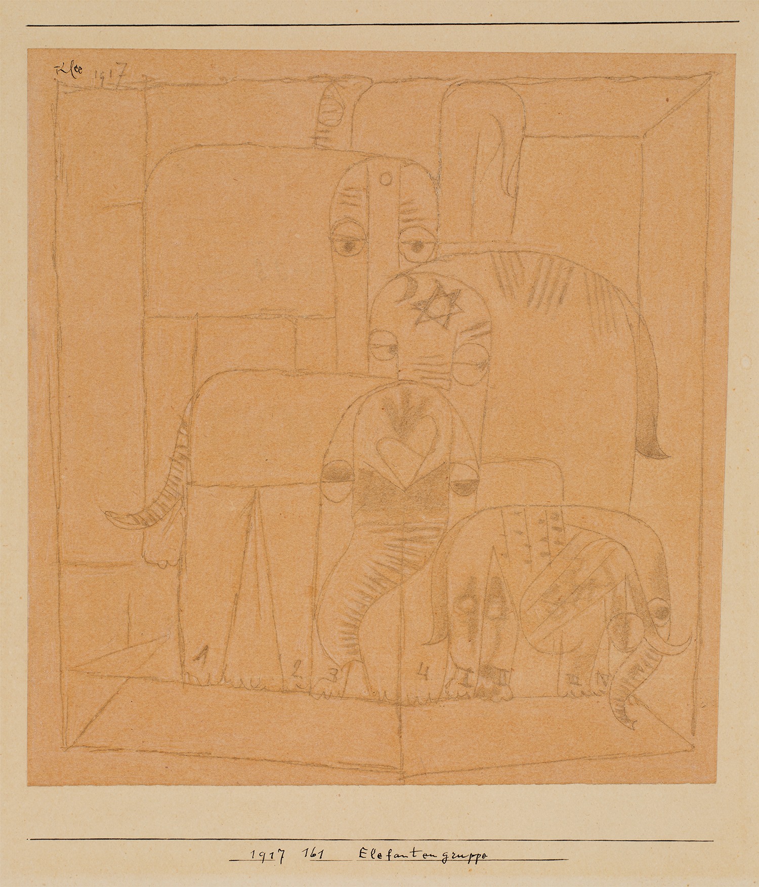 Paul Klee — Elefantengruppe (Group of Elephants)