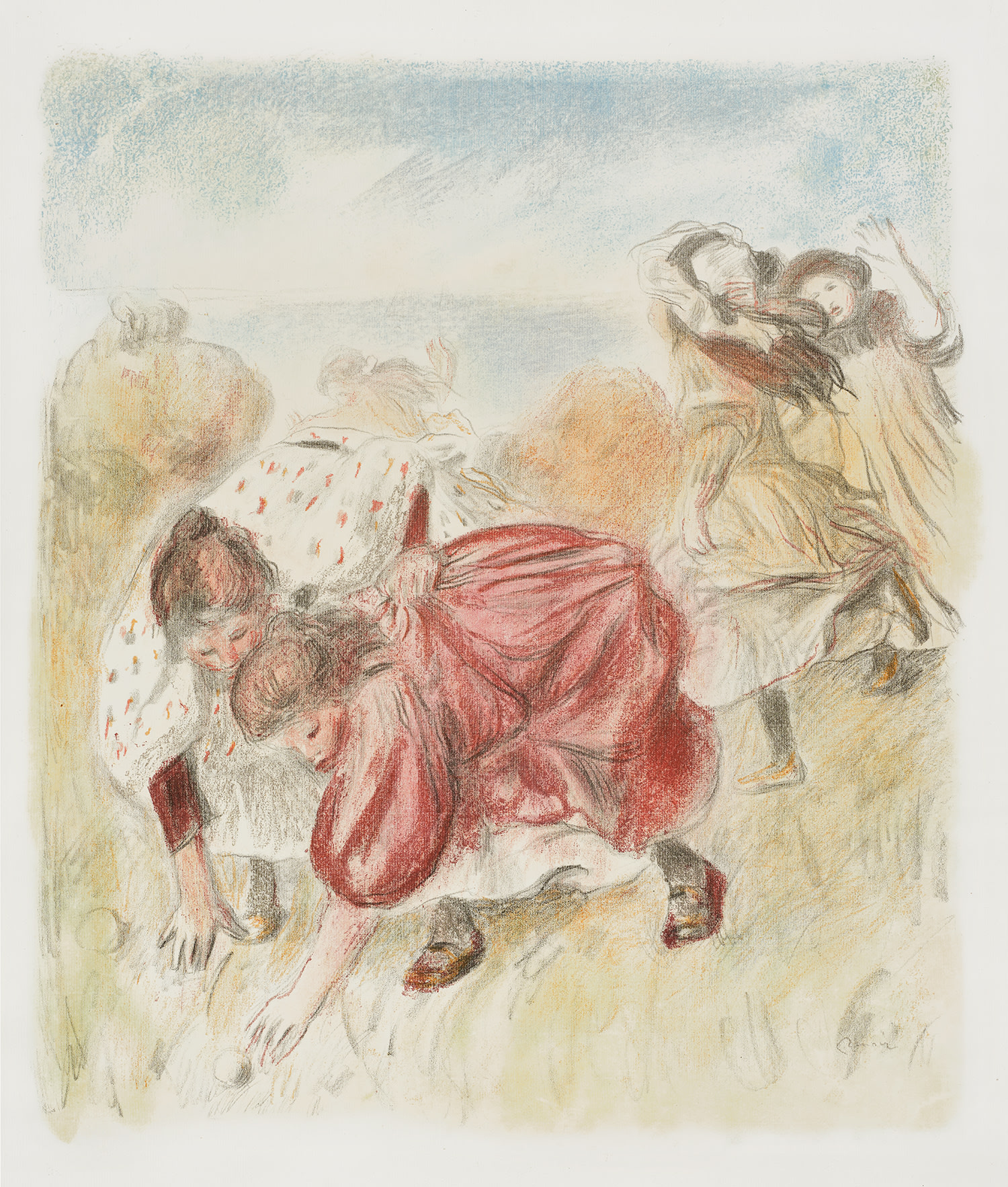 Pierre-Auguste Renoir — Enfants jouant à la balle (Children Playing Ball) (D. & S. 32, R.-M. 7)
