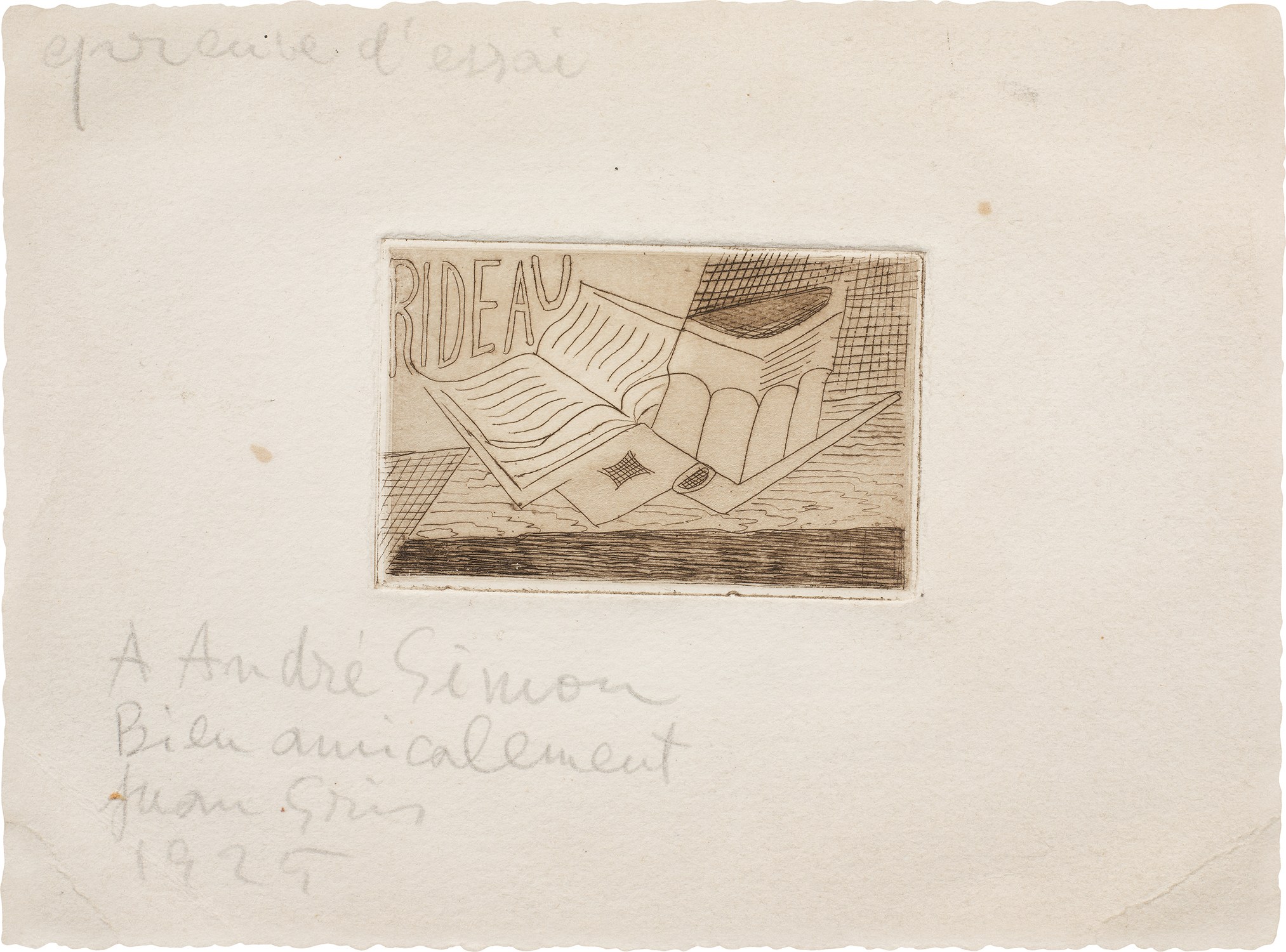 Juan Gris — Rideau, from Mouchoir de Nuages (Curtain, from Handkerchief of Clouds)