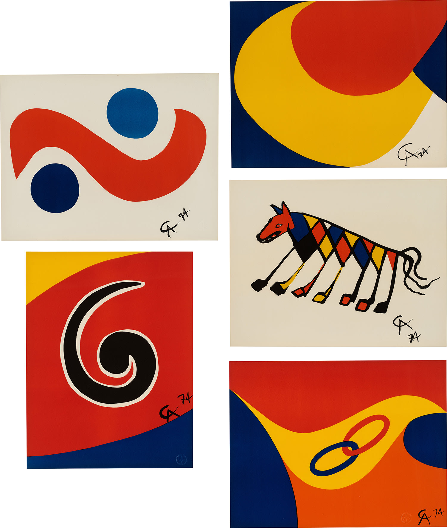 Alexander Calder — Flying Colors: five plates