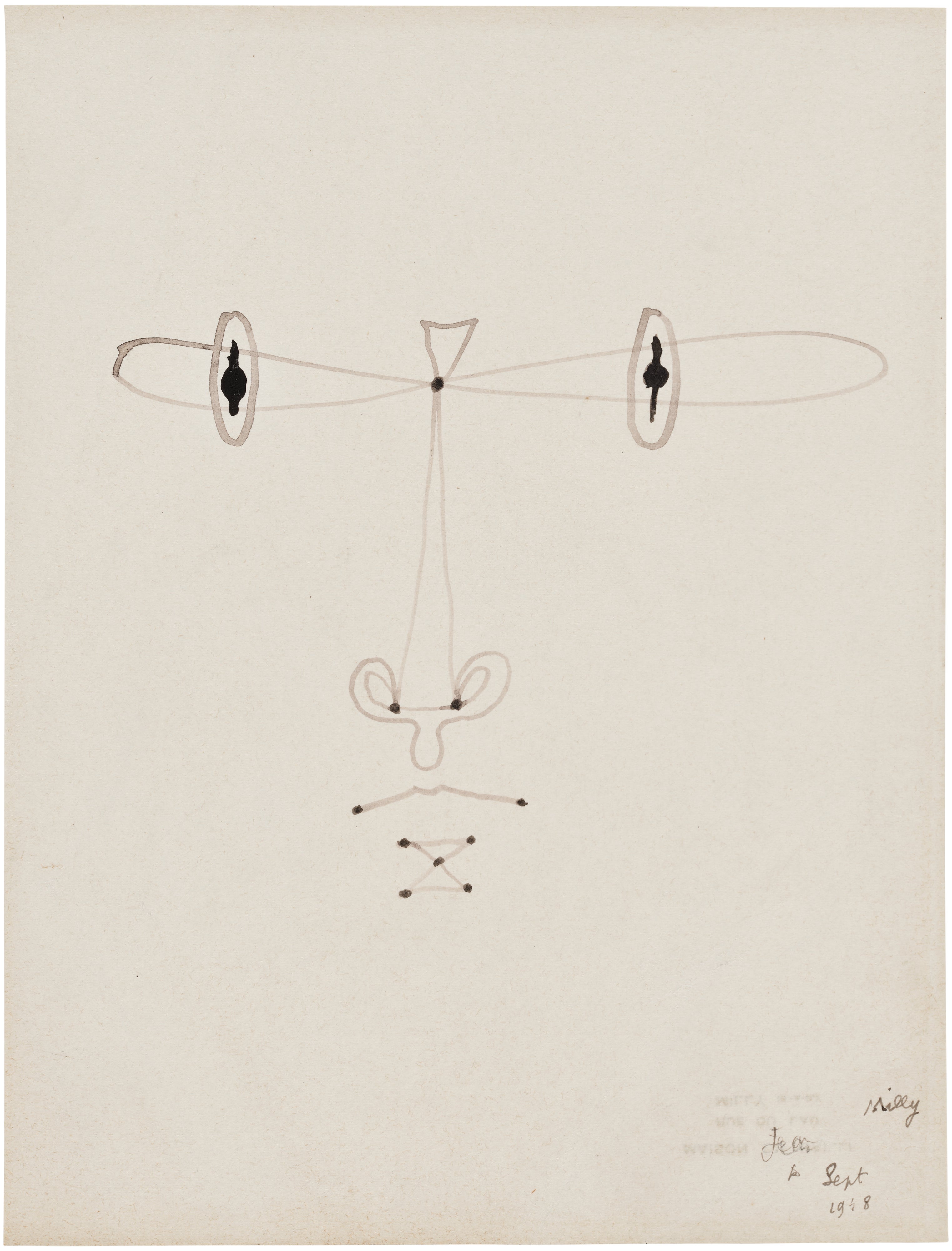 Jean Cocteau — Visage aux points (Dotted Face)