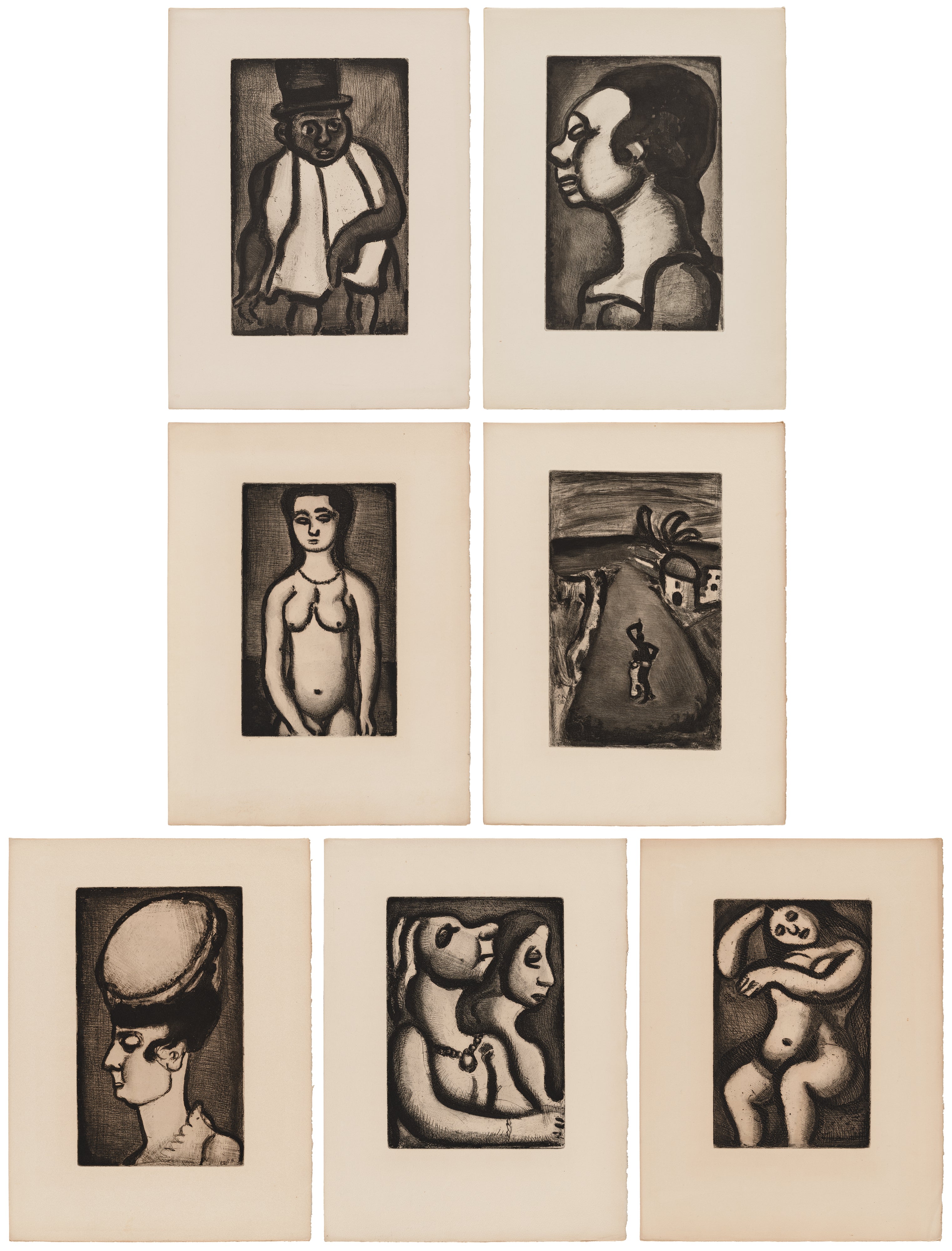 Réincarnations du Père Ubu (Reincarnations of Father Ubu): seven plates (C. 10, 14, 19-20, 22, 25 & 28)