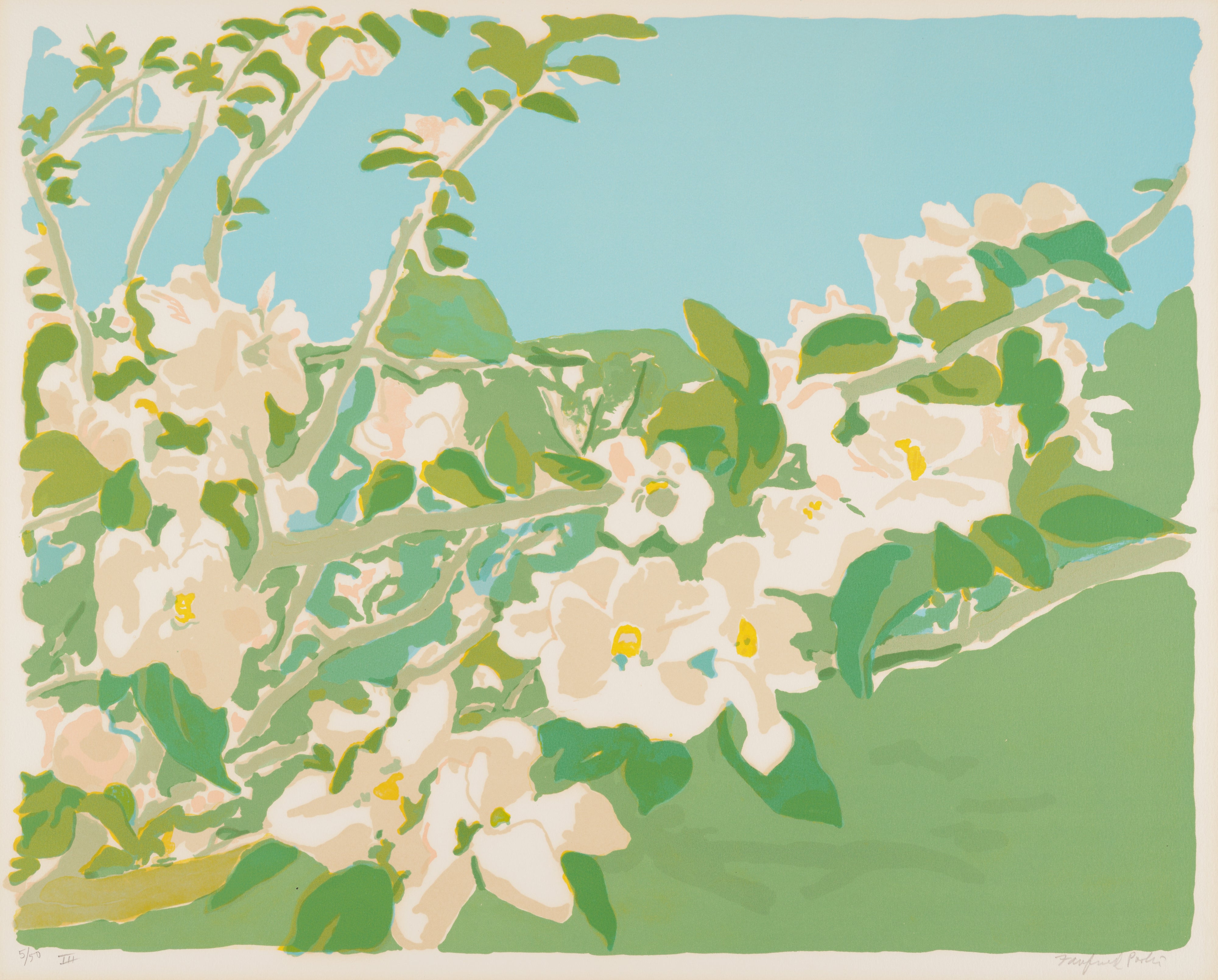 Fairfield Porter — Apple Blossoms III (L. 28)