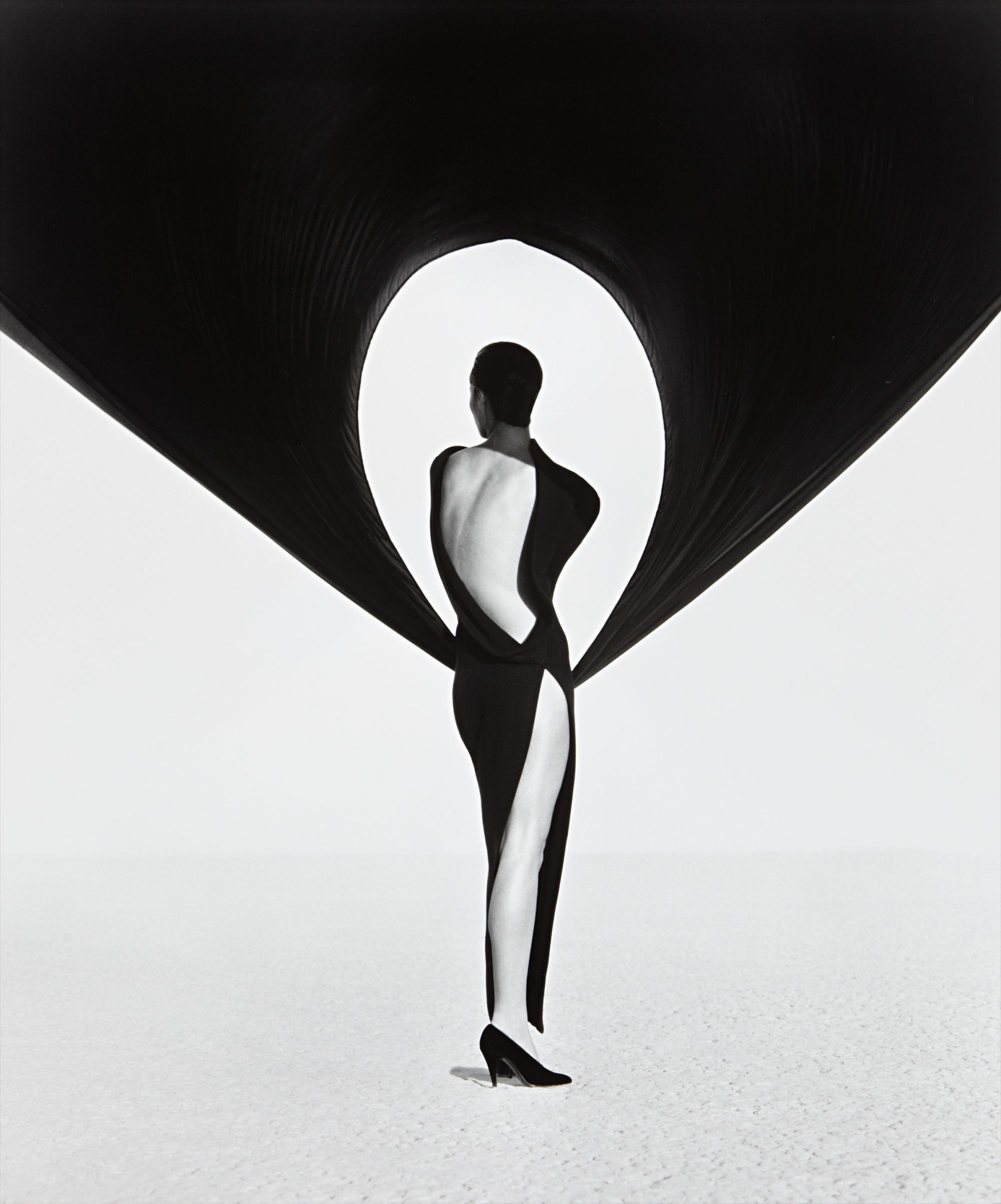 Herb Ritts — Versace Dress, Back View, El Mirage
