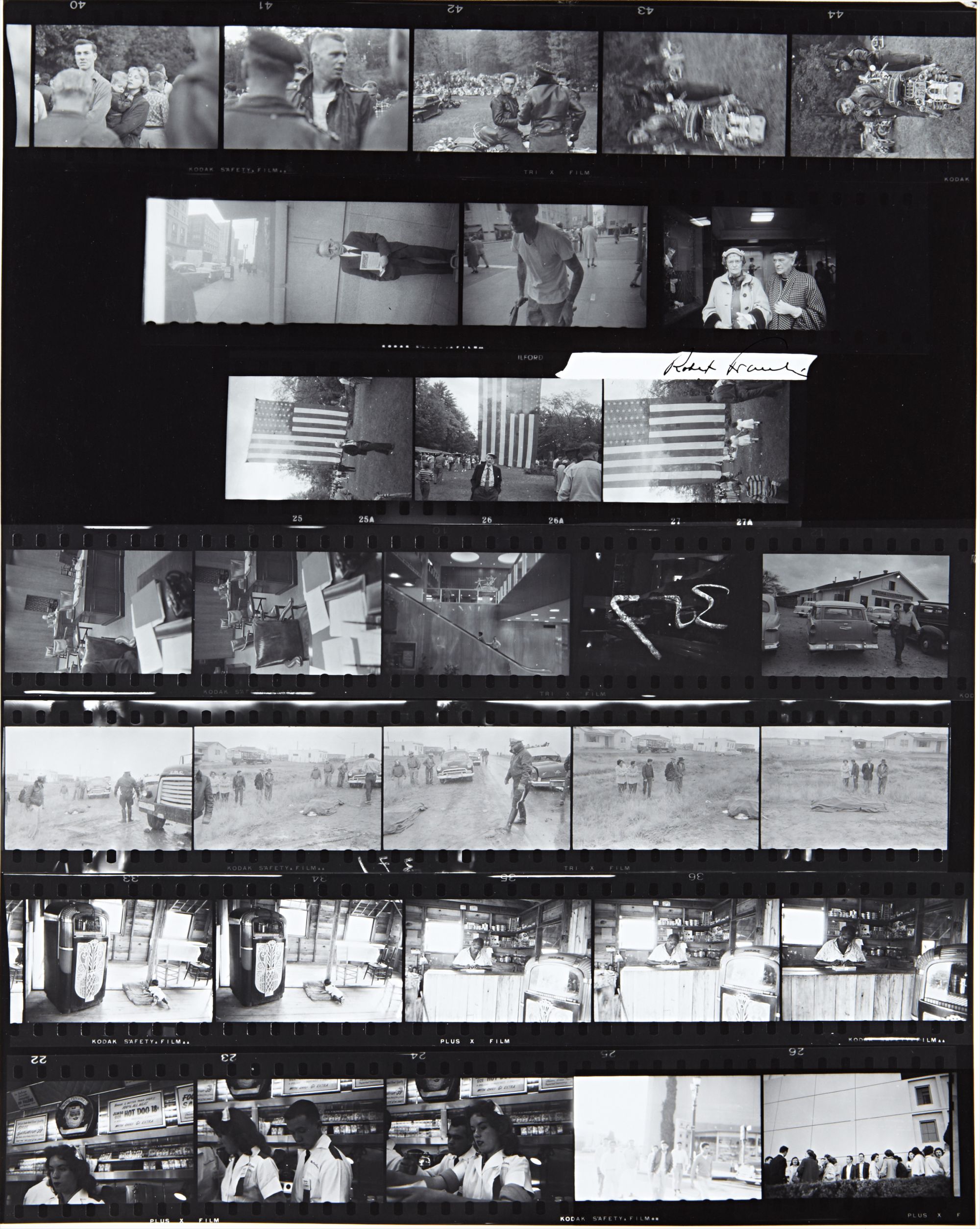 Robert Frank — Contact Sheet from the Americans