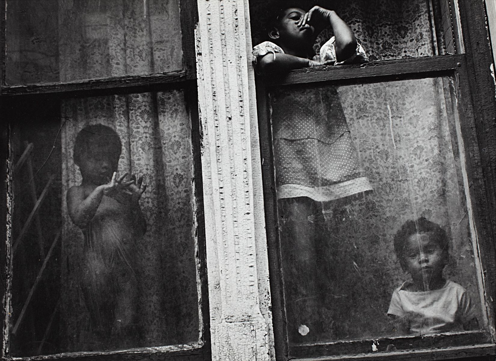 Children in Window, New York