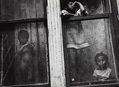 Children in Window, New York