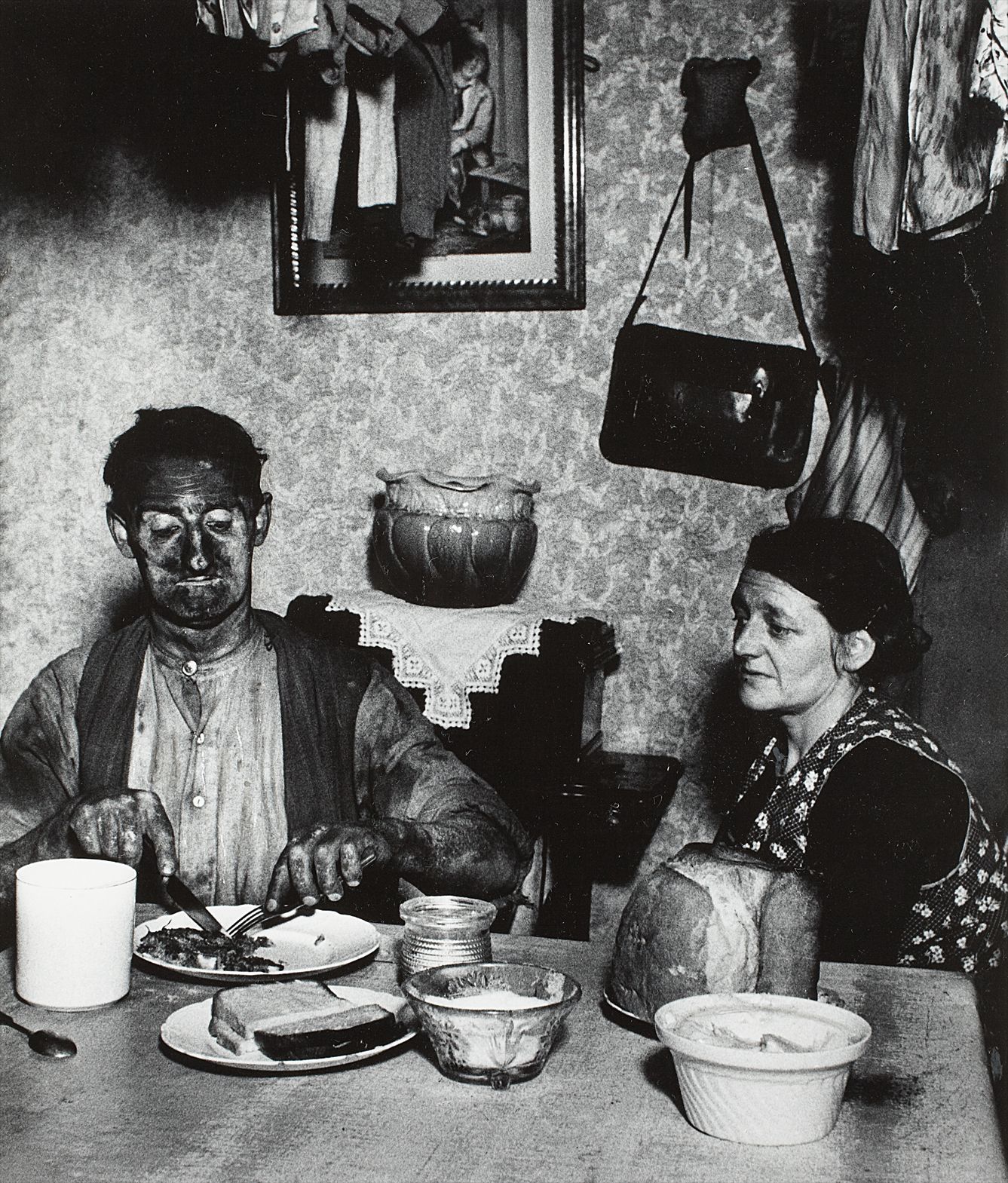Bill Brandt — Northumbrian miner at his evening meal