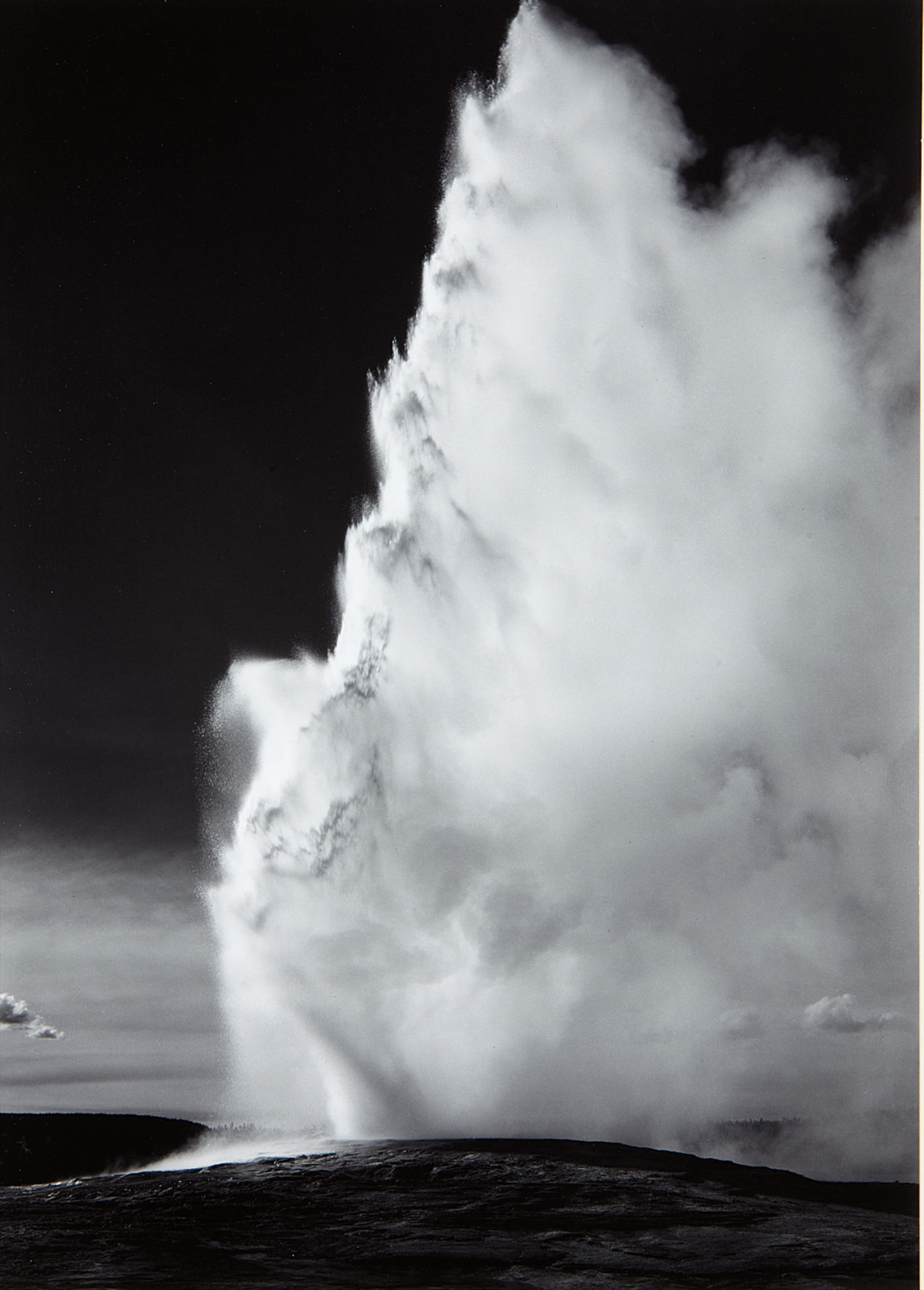 Ansel Adams — Old Faithful Geyser, Yellowstone National Park, Wyoming